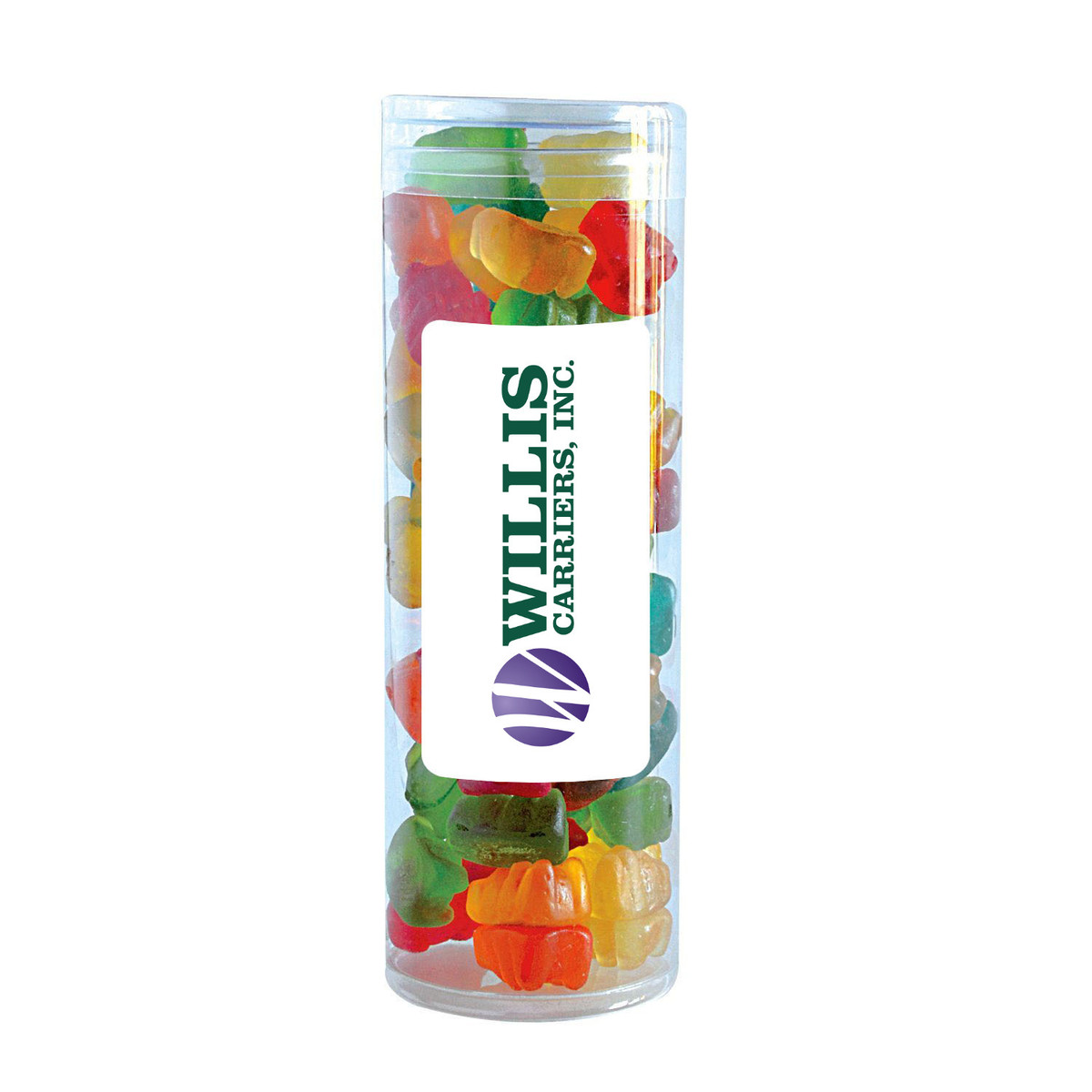 Gummy Bears in Lg Fun Tube TB7GMB Branding Ideas Swag Promotional