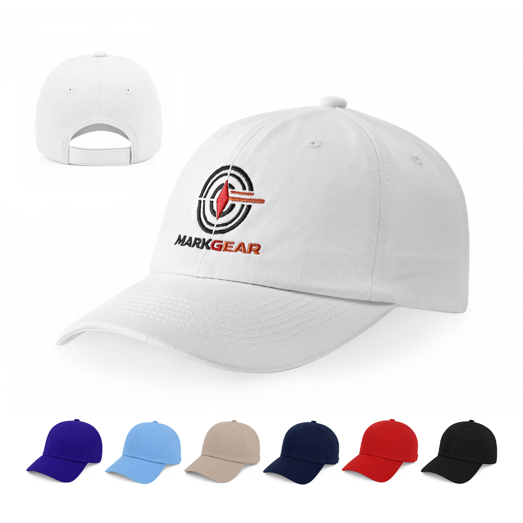 6 Panel Low Profile Unstructured Cotton Twill Baseball Cap