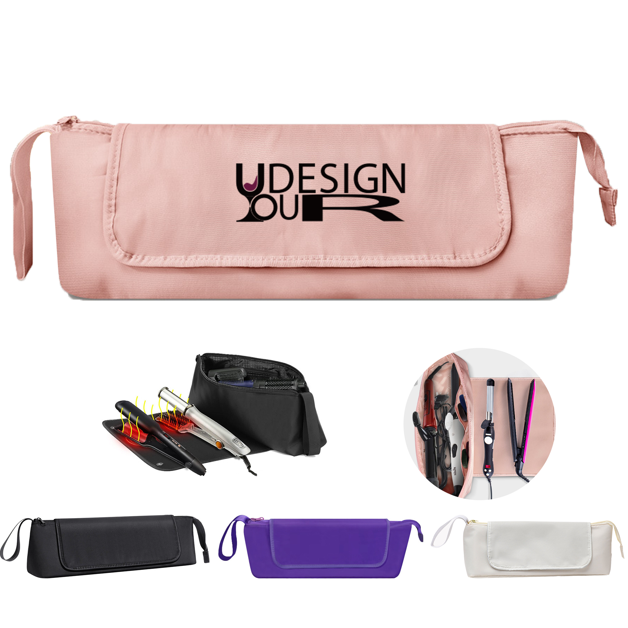 Heat Resistant Travel Bag for Hair Tools, 2-in-1 Design 2