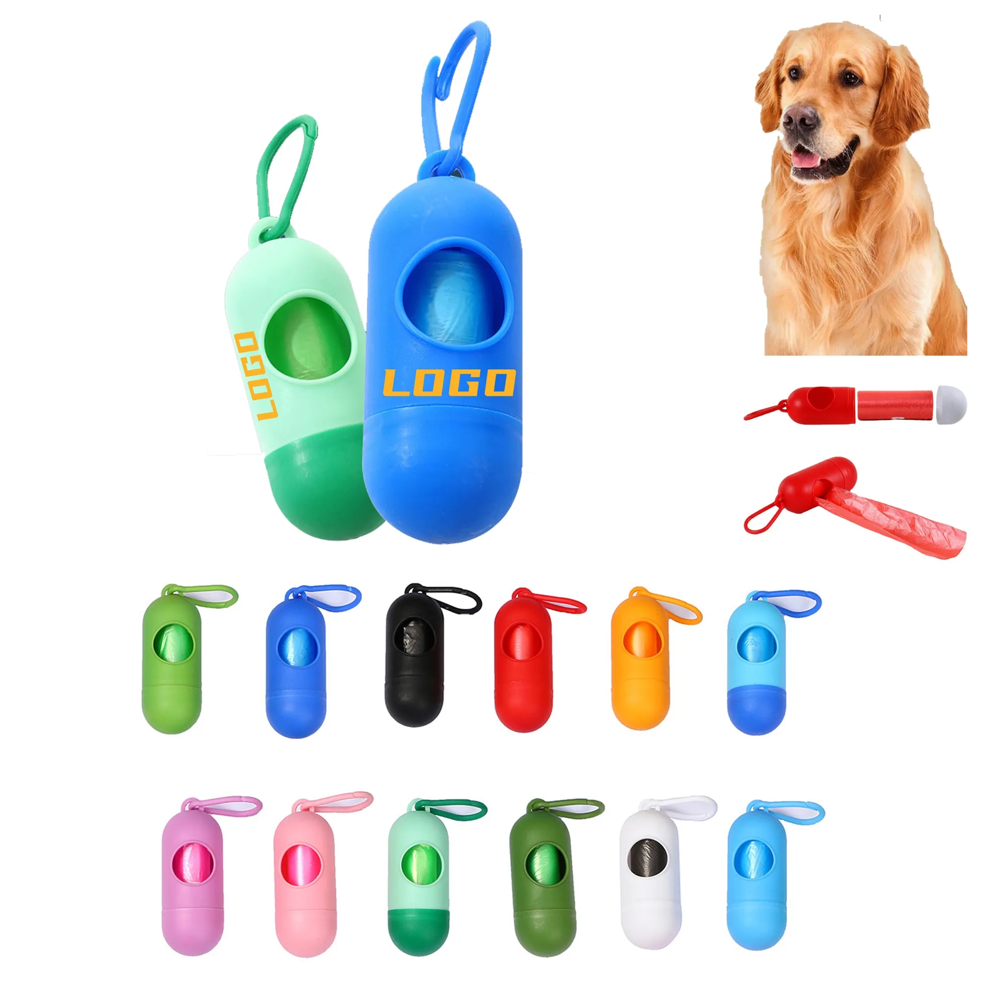 Portable Capsule Pet Garbage Bag With Hook 5