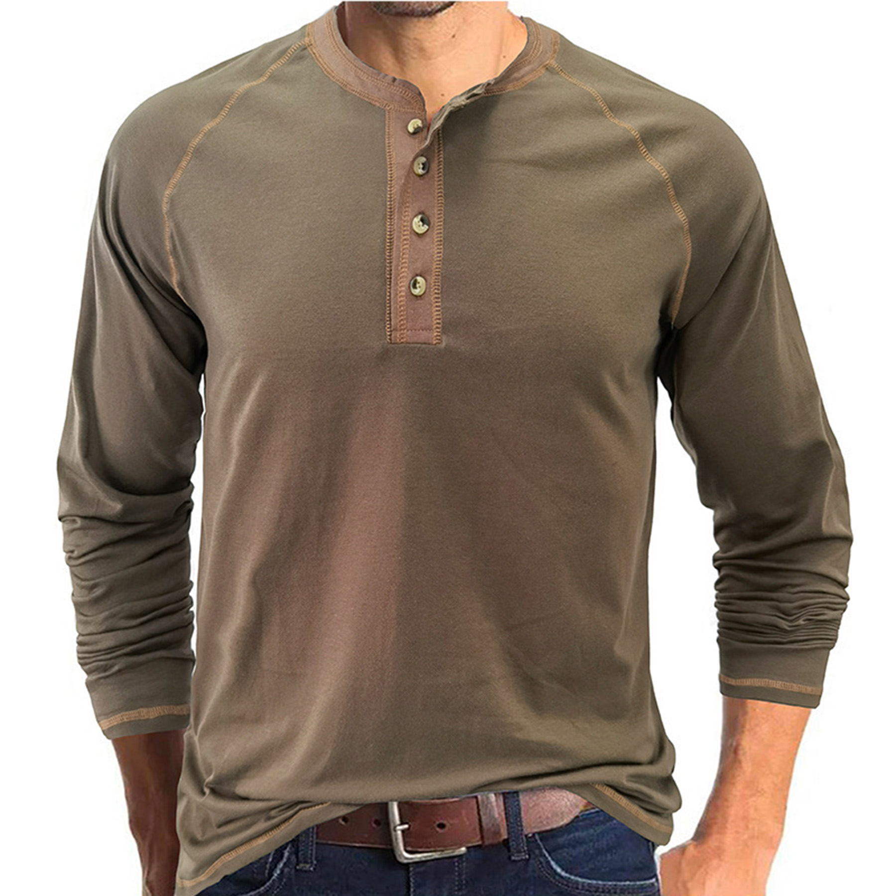Outdoor Button Long Sleeved Bottoming Shirt 35