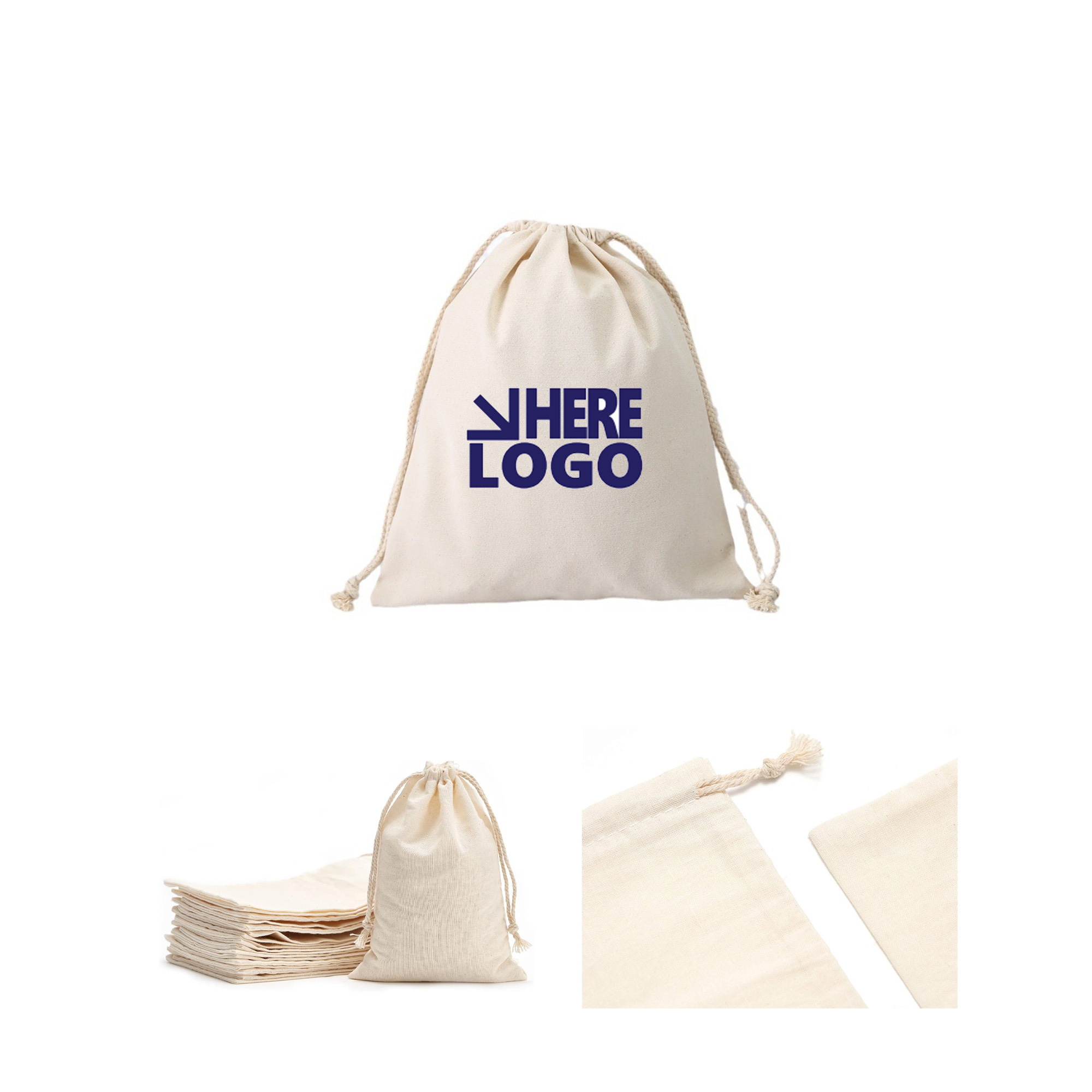 Multifunctional Canvas Drawstring Bags