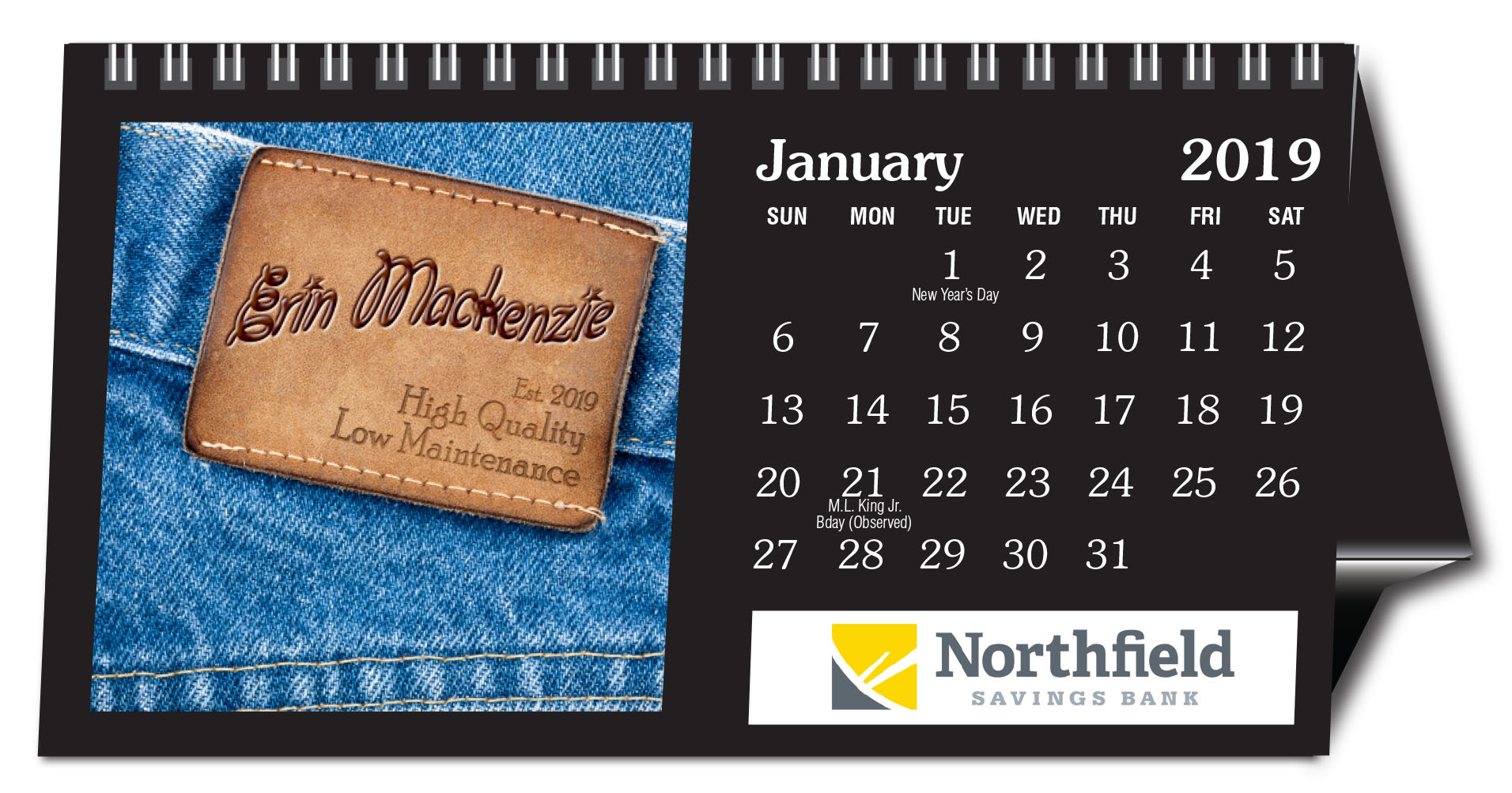 Personalized Tent Desk Calendar - 5.5x3