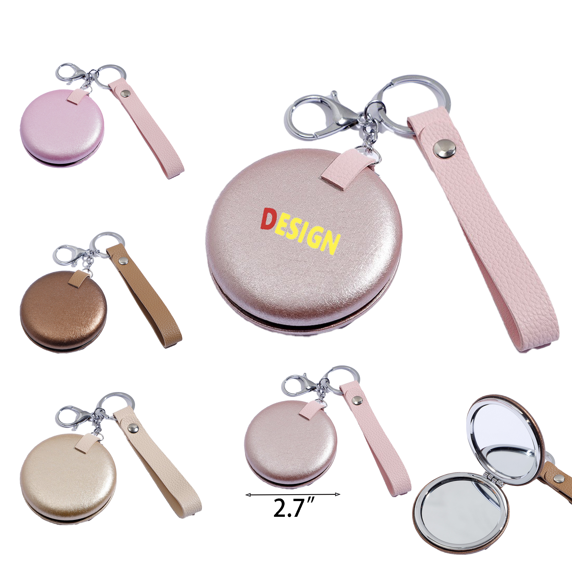 MOQ50 Portable Double-Sided Makeup Mirror 3