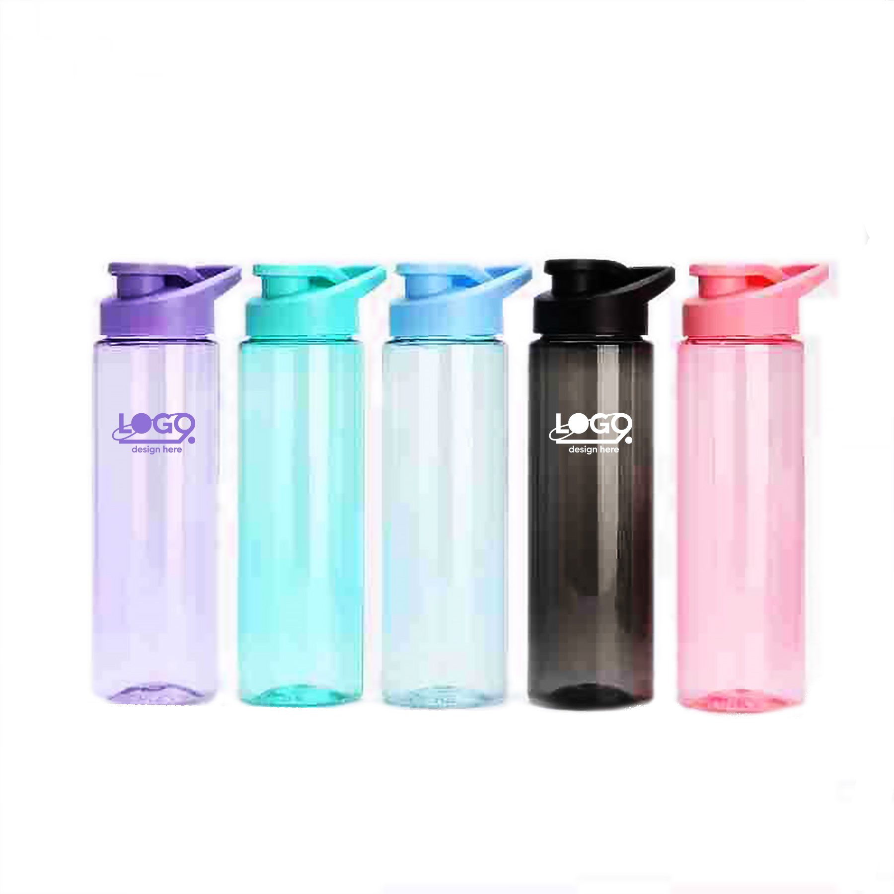 Custome 24Oz Lightweight Portable Sports Water Bottle With Flip Top Lid For Hydration