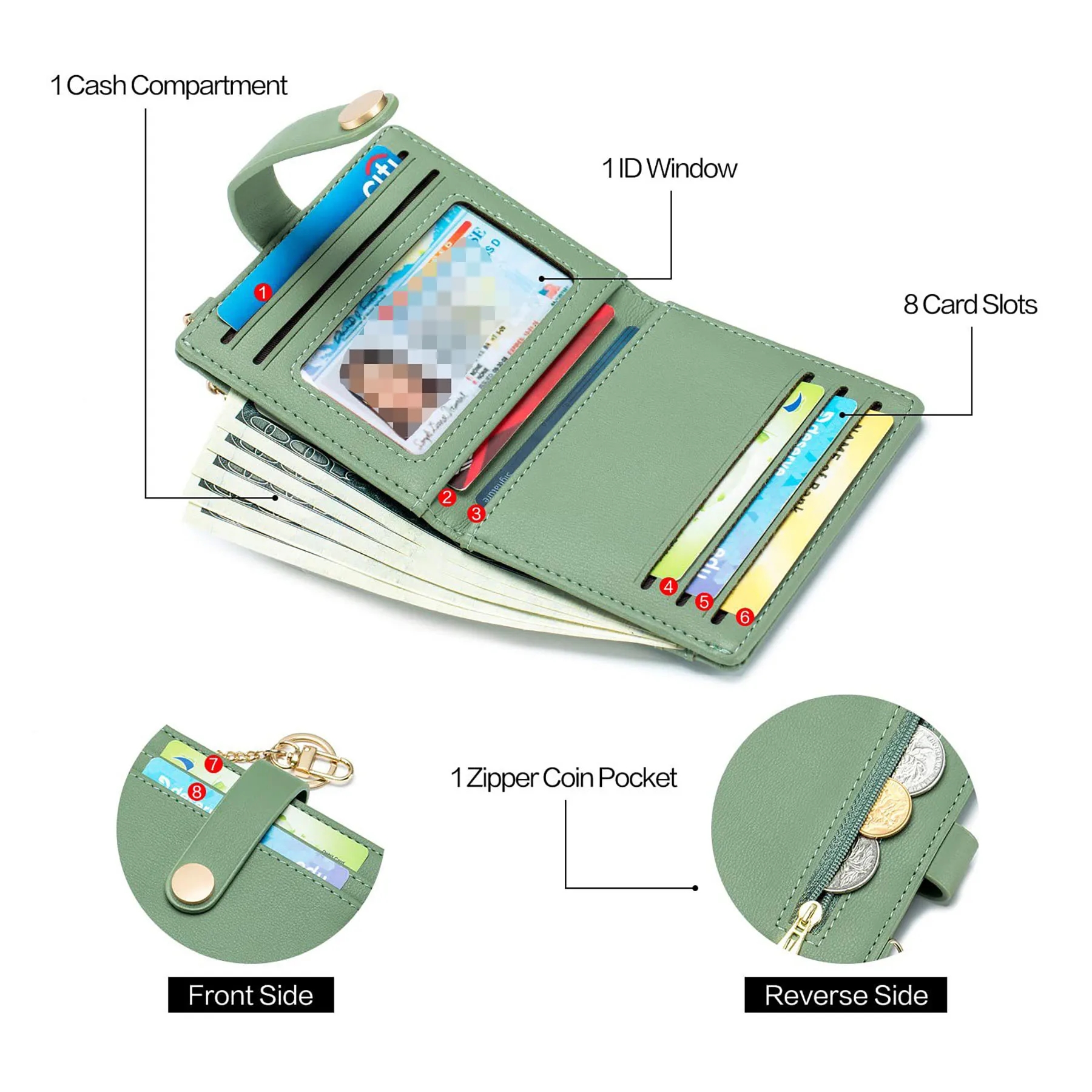Women's RFID Blocking Slim Wallet 35