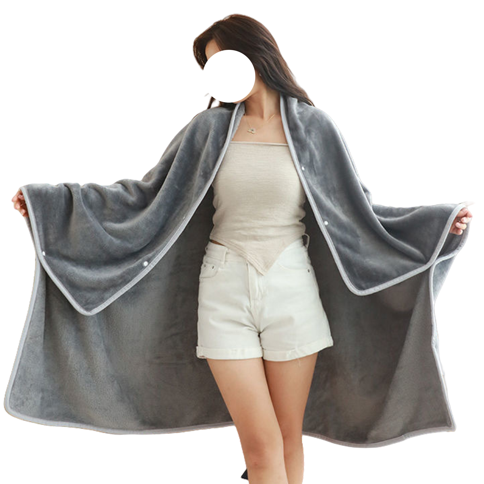 Wearable Hooded Blanket Poncho For Adult MOQ20 13