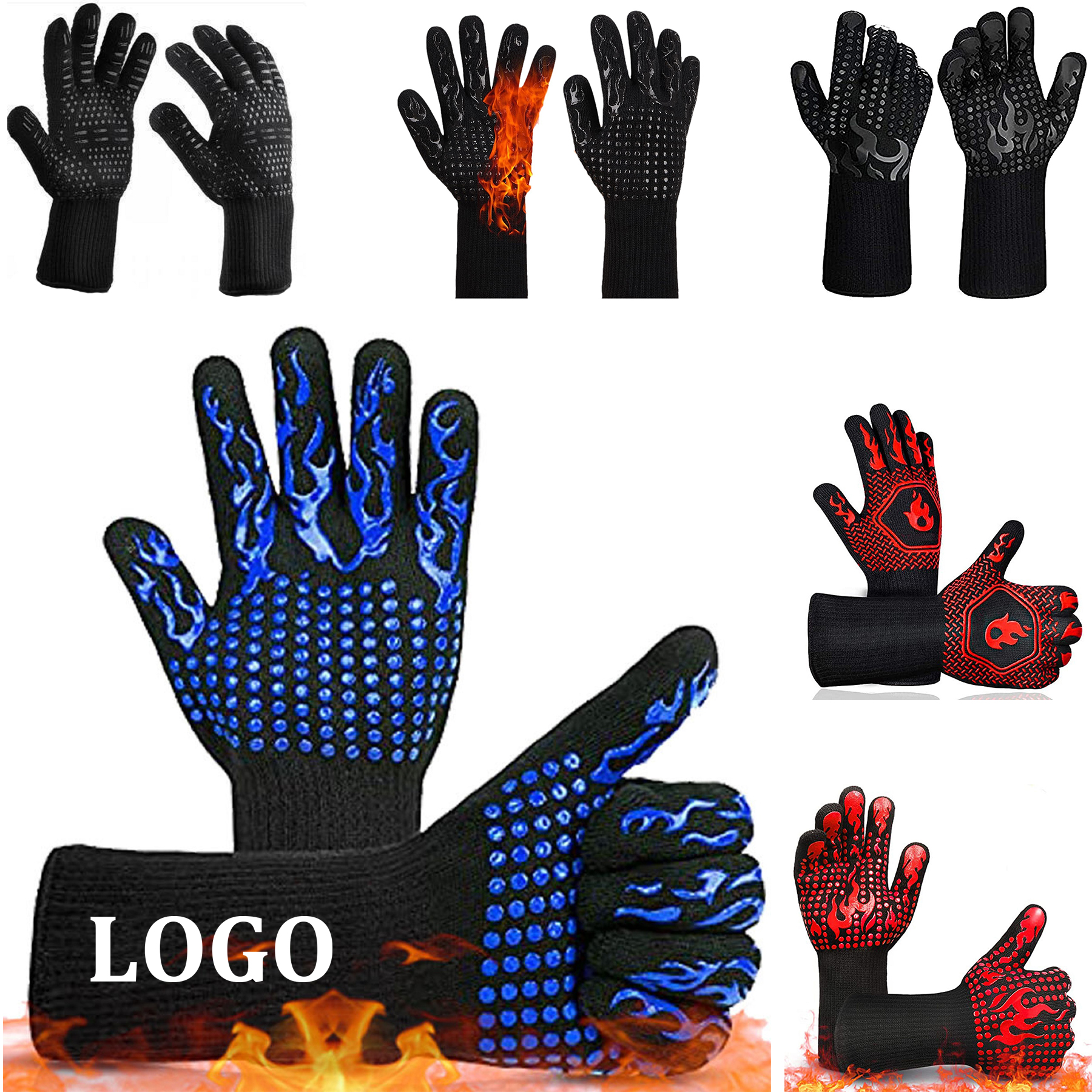1472 ? High Temp Resistance Fireproof Glove for Grilling Barbecue 1