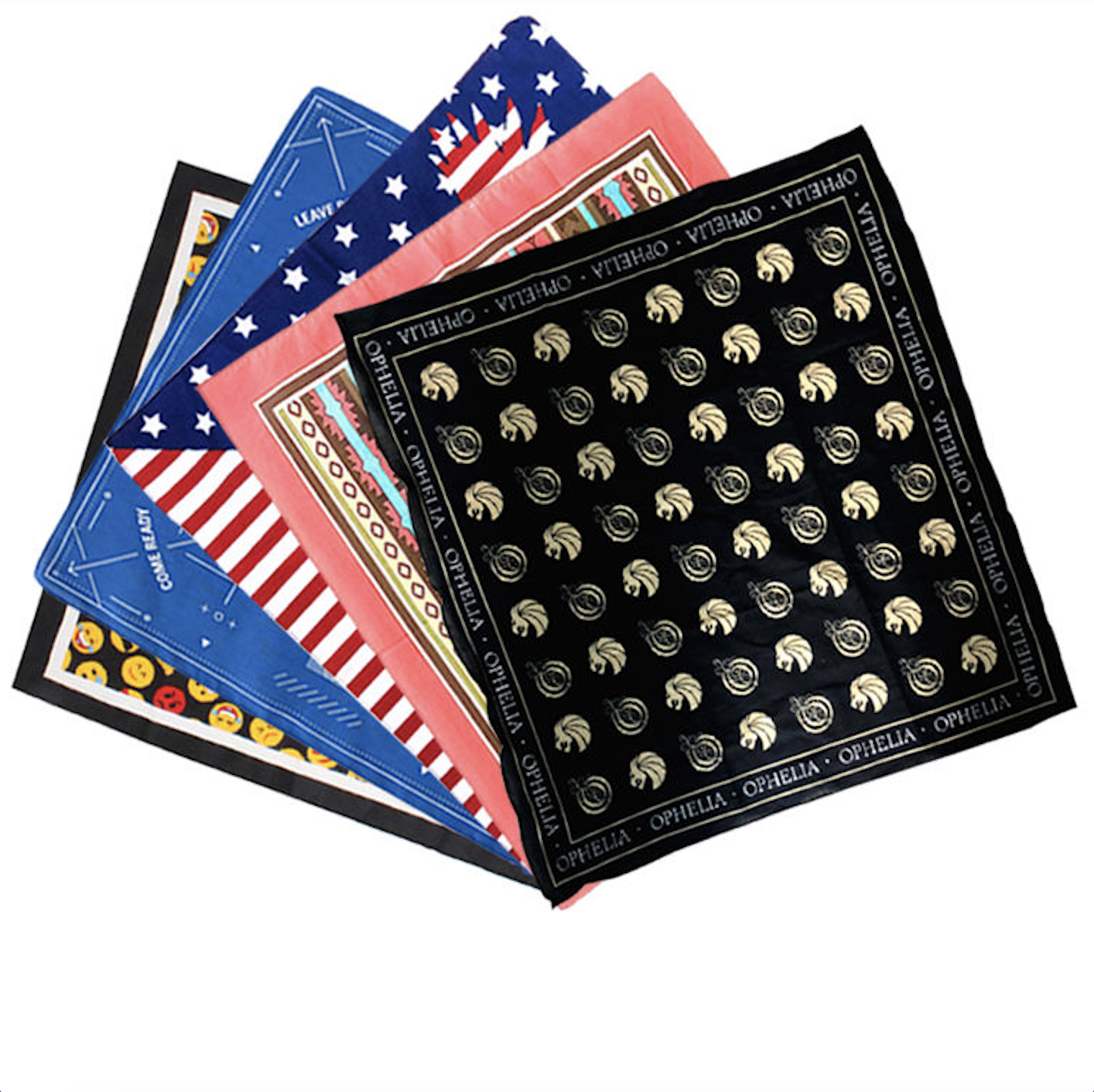 22" Full Color Polyester Square Bandana 5