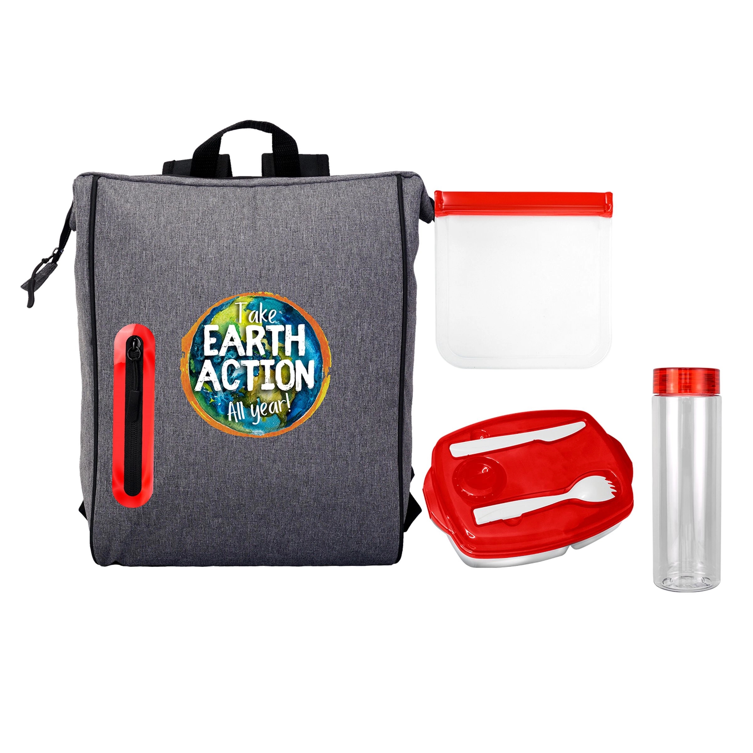 Locking Lid Sandwich & Drink Oval Lunch Cooler 2