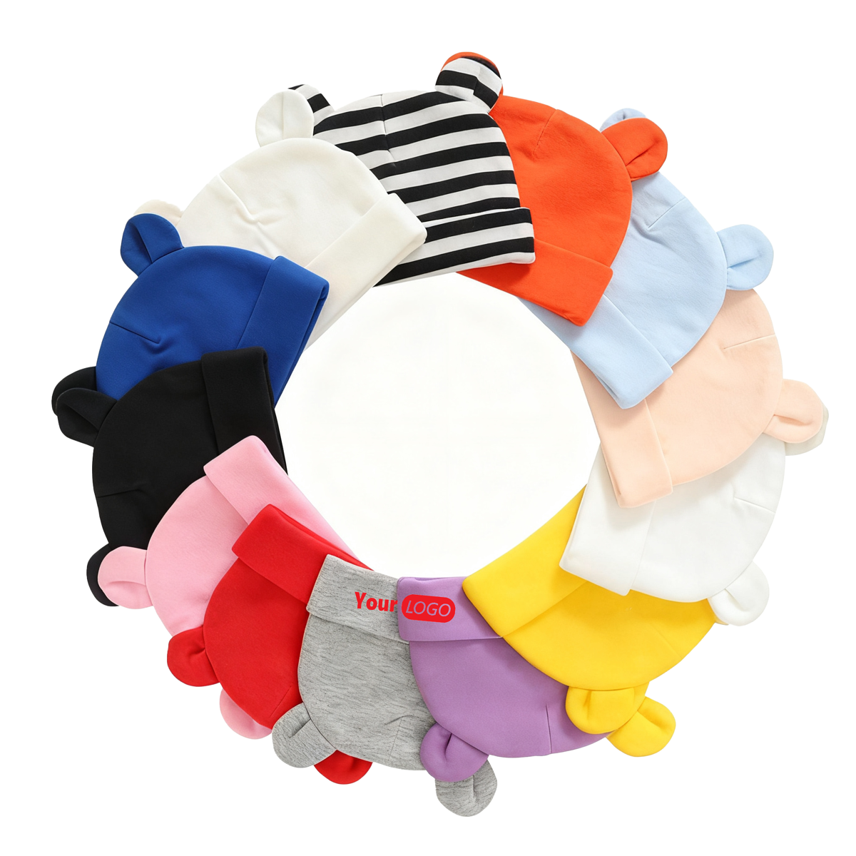 Newborn Double-Layer Pullover Baby Toddler Hat 3