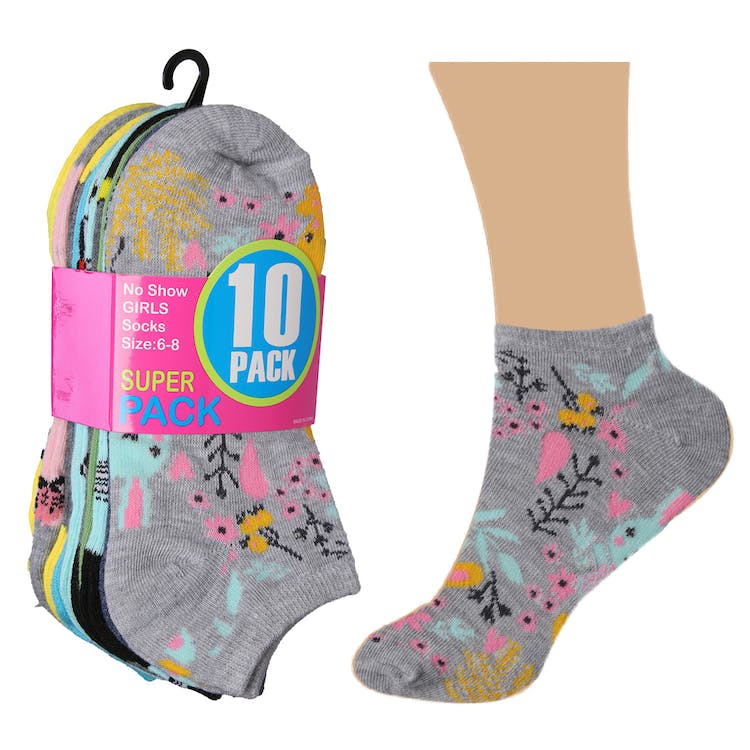 Girls' Ankle Socks - 10 Pack Crazy Bunny Designs Size 6-8, custom youth shirt with logo imprint 3