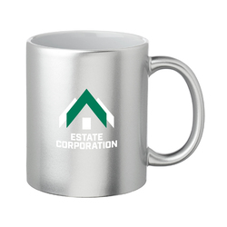 11 oz. Metallic Custom Mug (2 Color Imprint)