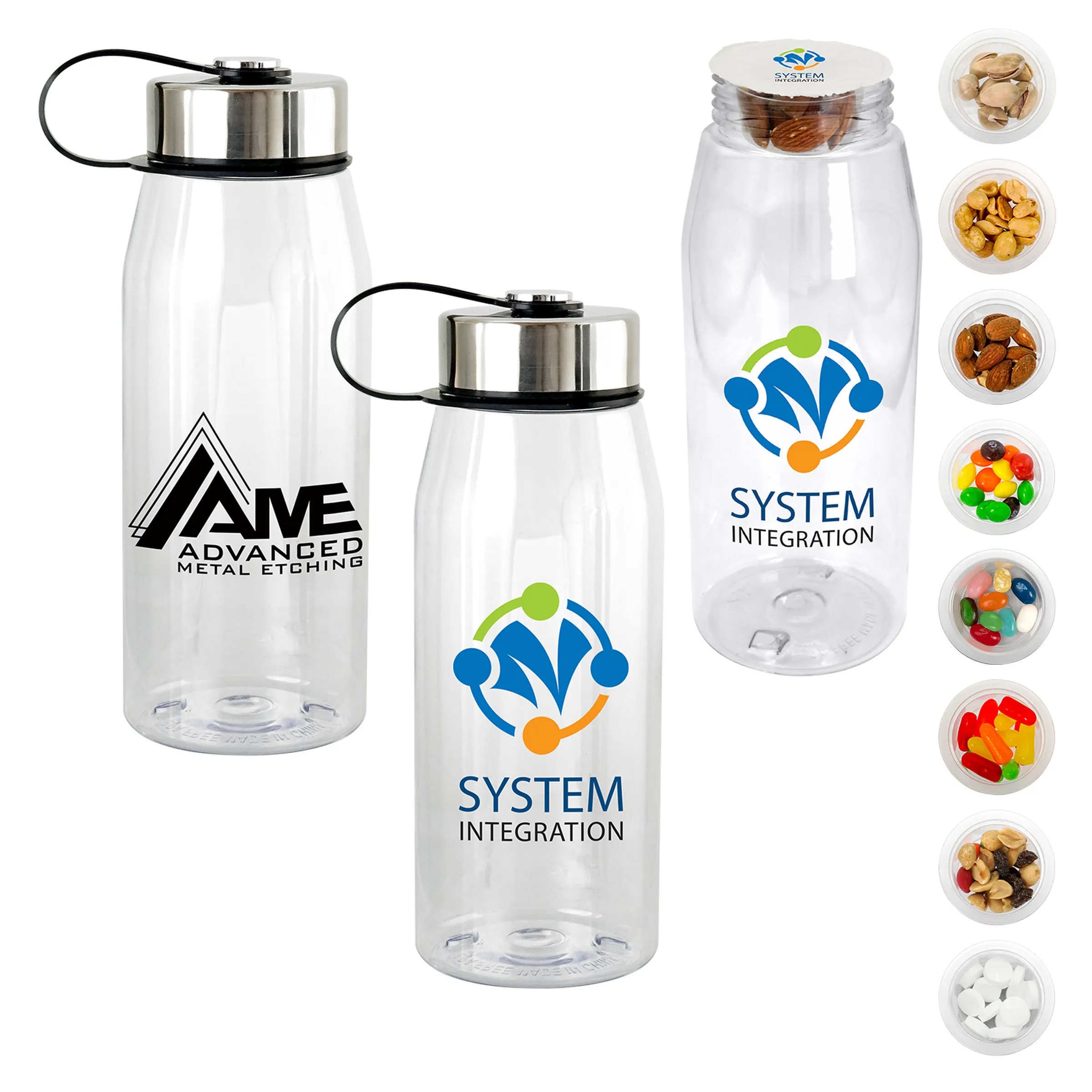 Metal Lanyard Lid 32 oz. Snack Bottle, custom water bottle with logo imprint 9