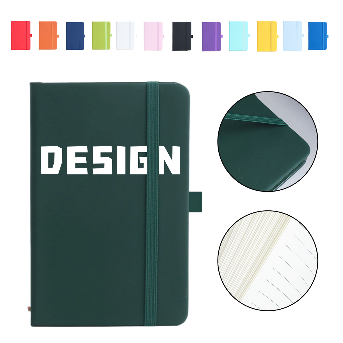 A6 Colorful Elastic Tie Carrying Notebook