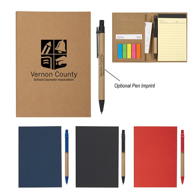 MeetingMate Notebook With Pen And Sticky Flags