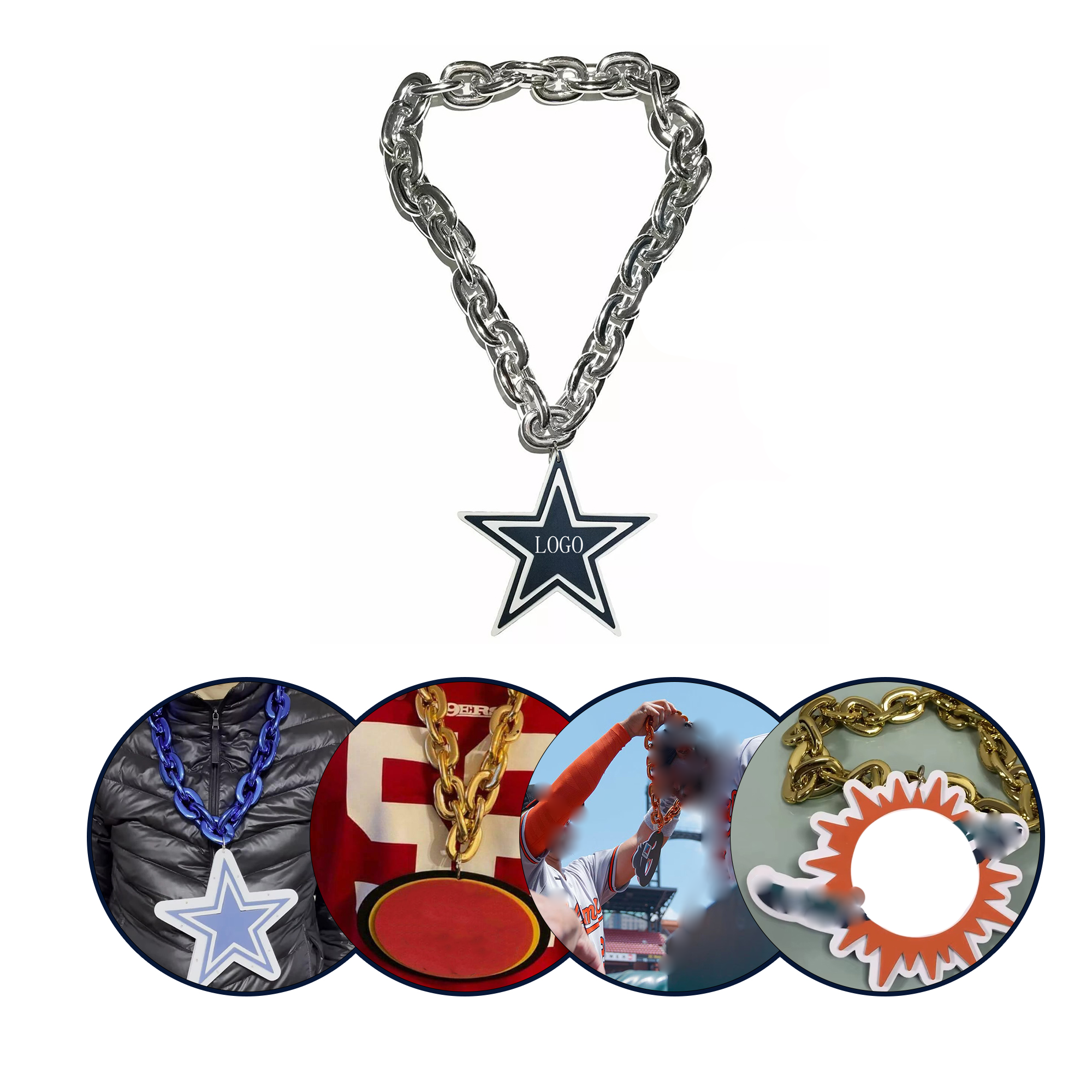 Custom Sports Foam EVA Pendant Necklace 5