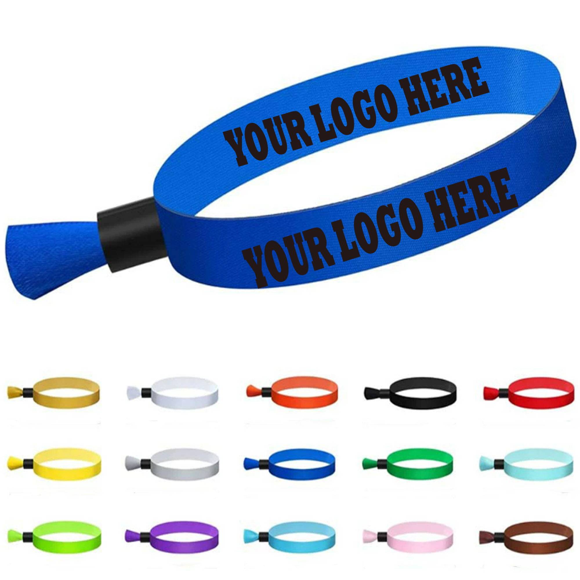 Custom Sublimated Woven Wristbands for Events with Lock Bead 5