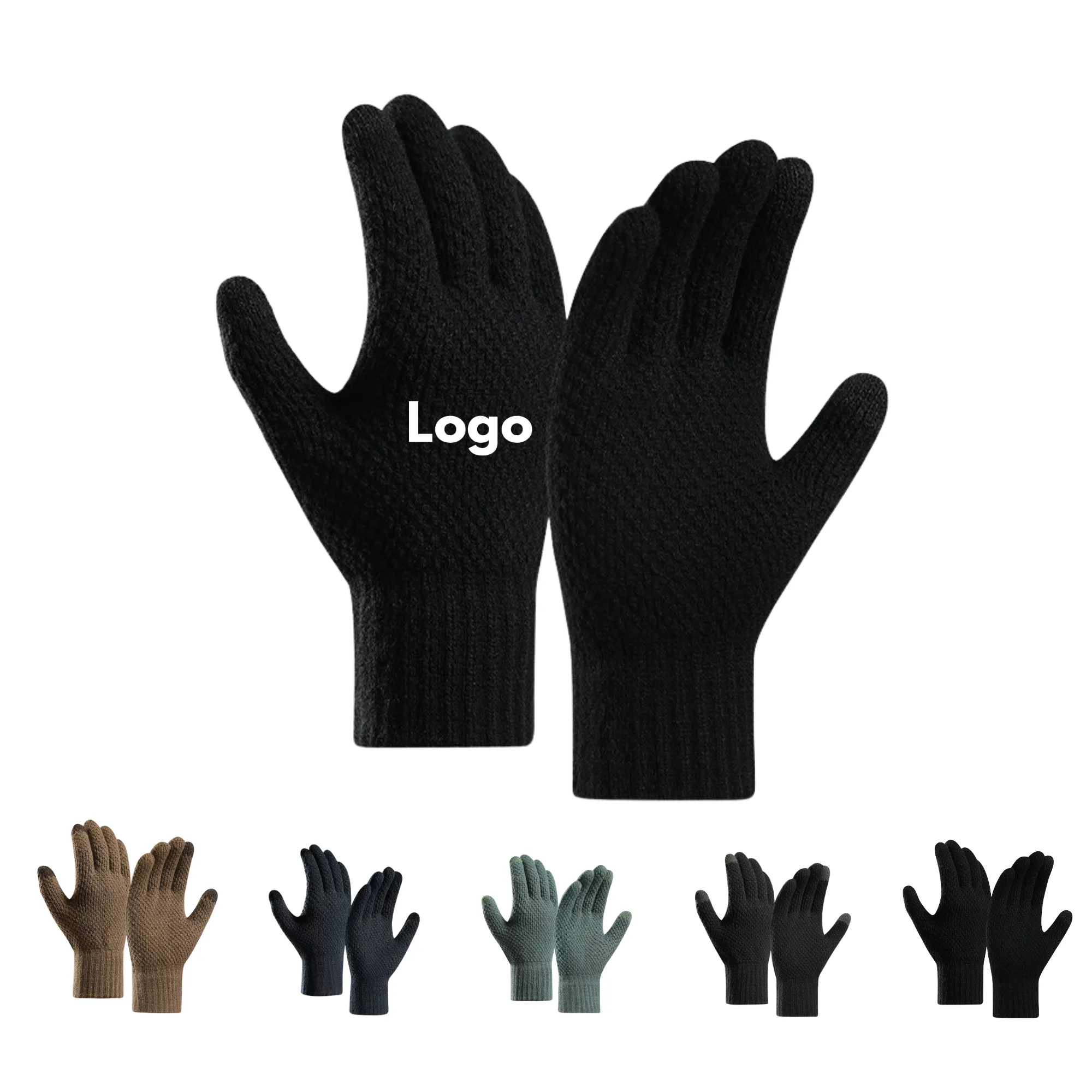 MOQ 50 Pairs Fleece Thickened Gloves 4