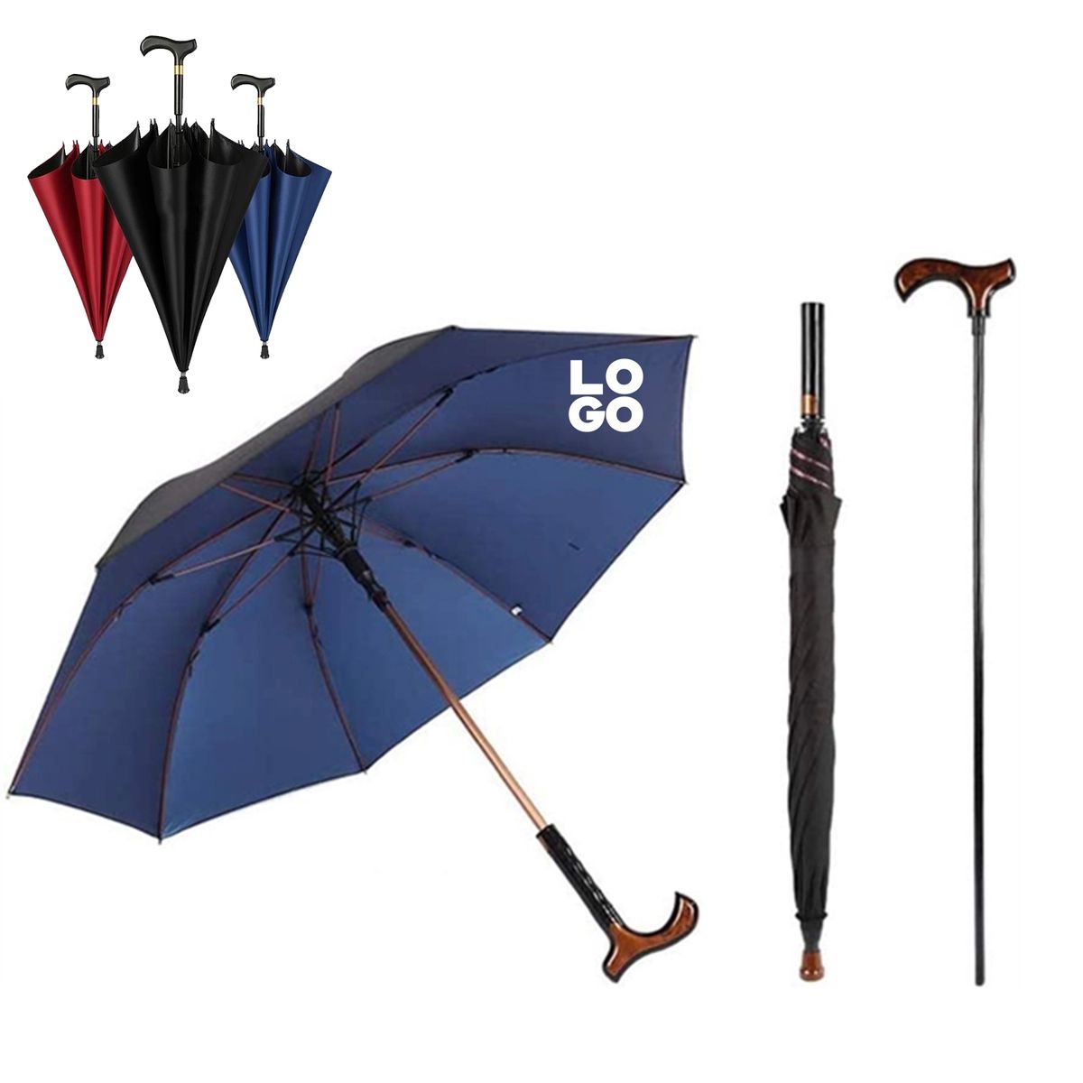 J Stick UV Umbrellas Auto Open