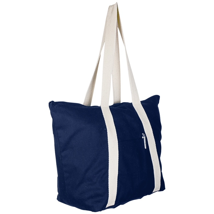 Super Sale- Blue Full Wrap Handle Cotton Tote, custom tote bag with logo imprint 2