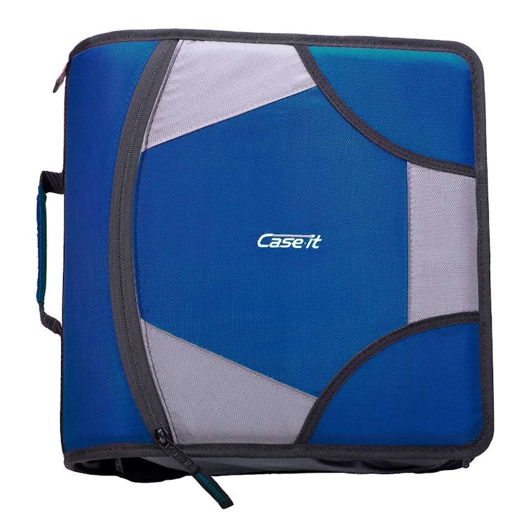 Case-It King Zip Tab Binders - Midnight Blue 4" 3
