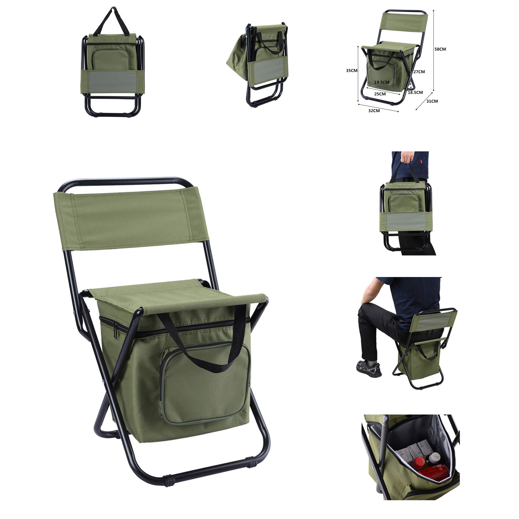 Collapsible Chair with Cool Bag