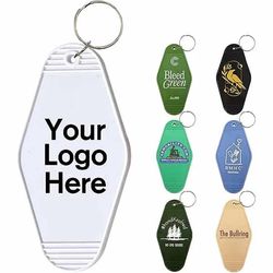 Plastic Hotel Key Tag Motel Keychain