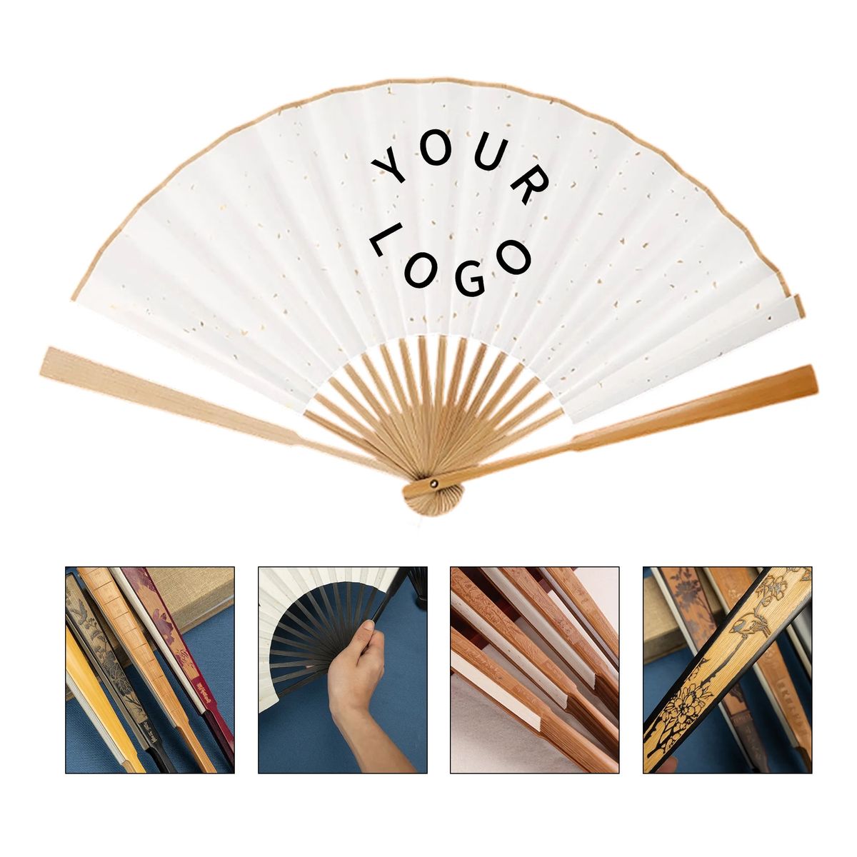 Collapsible Summer Paper Hand Fan - BTXCR1175  Lone Star Branding