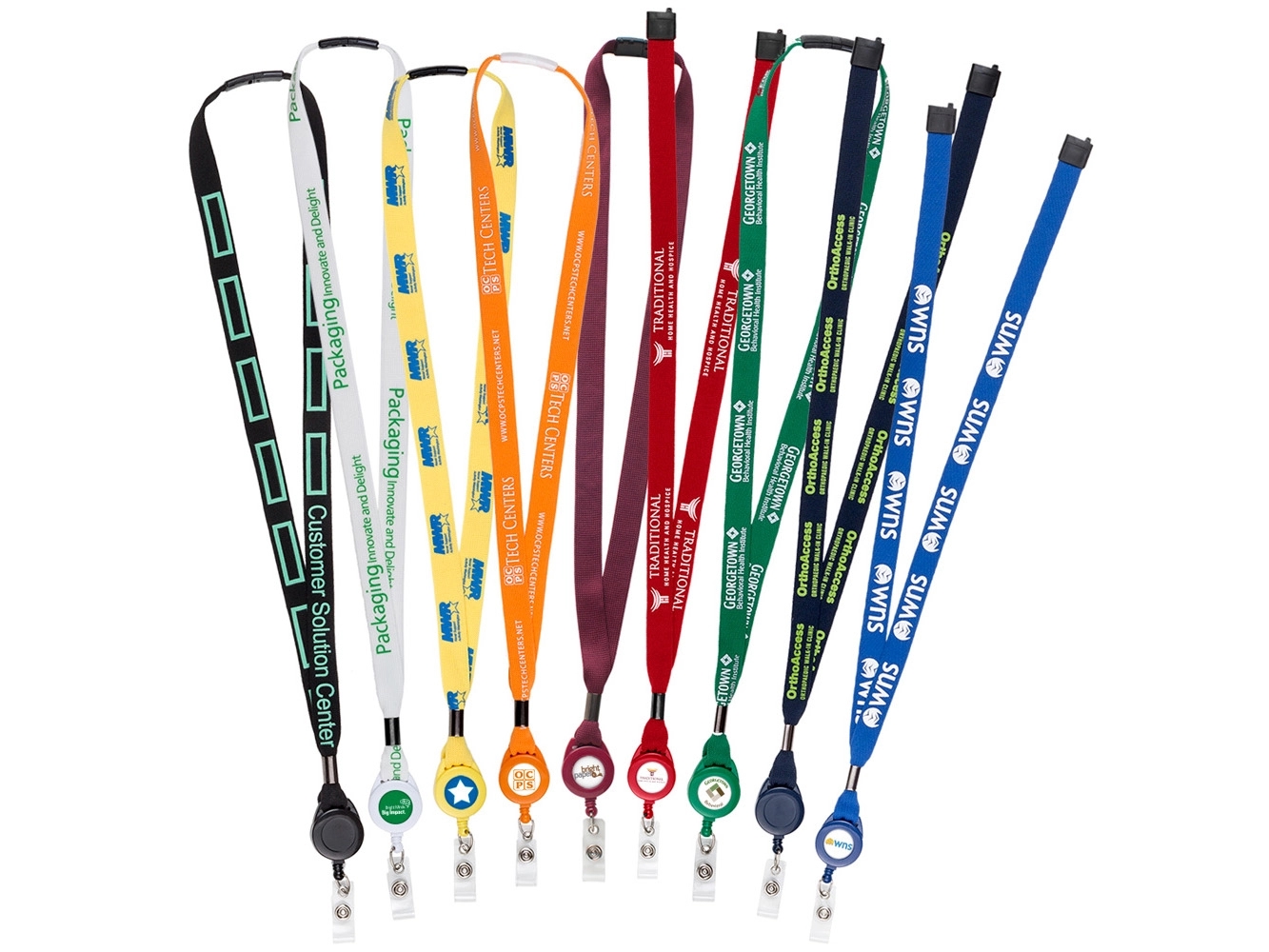0.75" Diameter Lanyard With Badge Reel