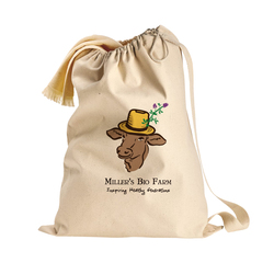 NATURAL HEAVY CANVAS DRAWSTRING LAUNDRY BAG - 22" x 33"_R128NBLY
