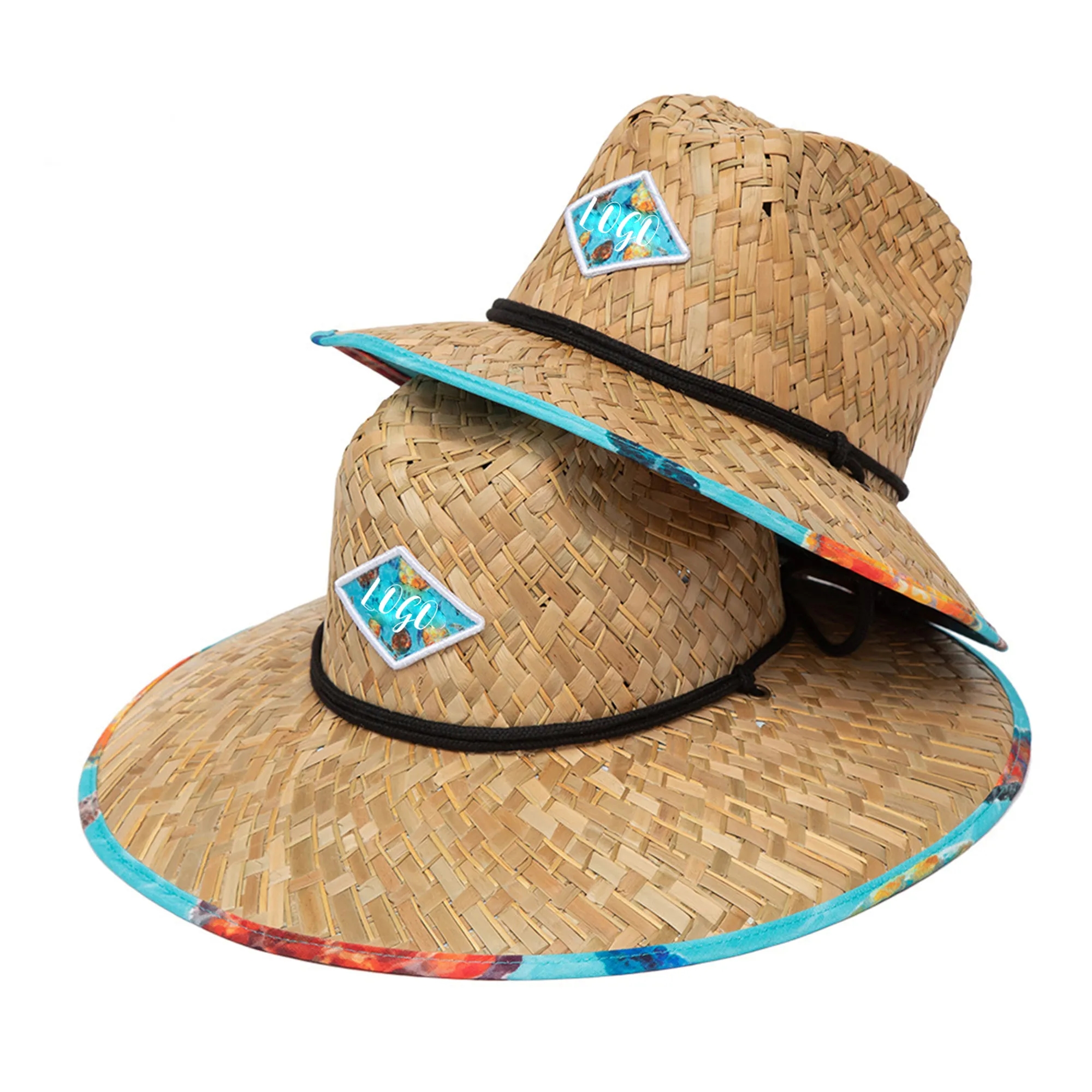 Straw Lifeguard Hat With Custom Woven Label 9