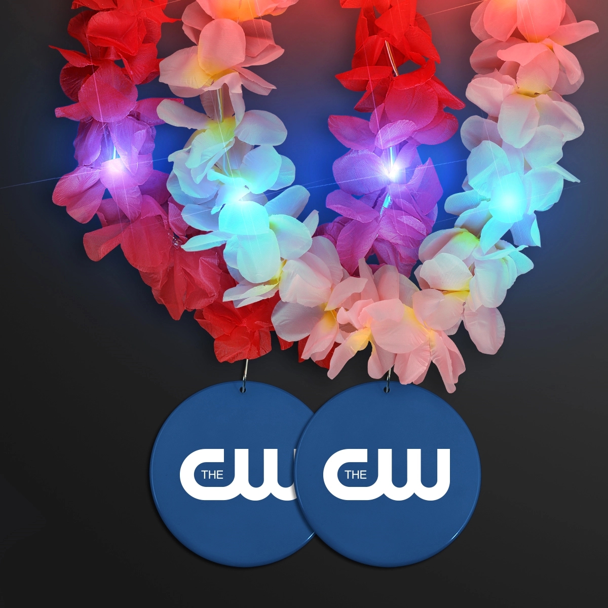 Light Up Hawaiian Leis with Custom Circle Medallion 57