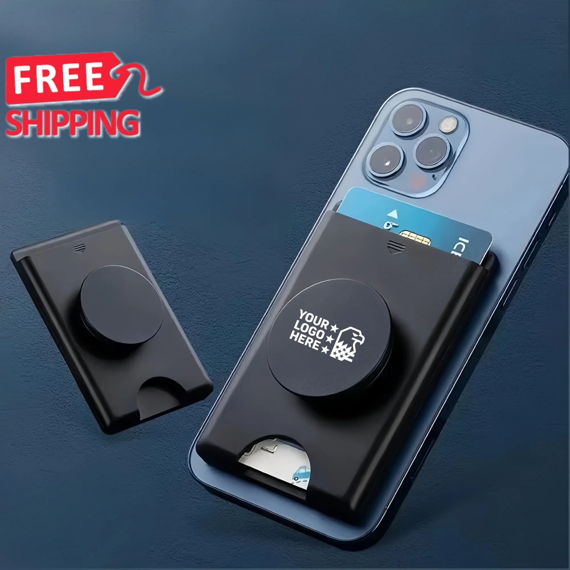 Magnetic Phone Wallet Grip Stand Card Holder