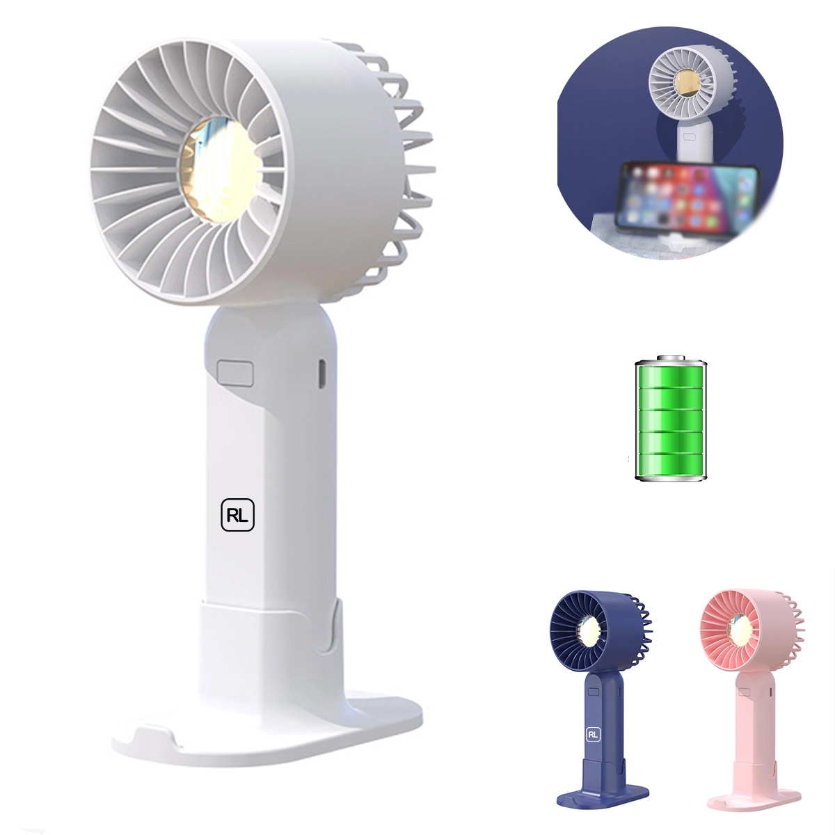 2000Mah Mini Portable Rechargeable Handheld Fan