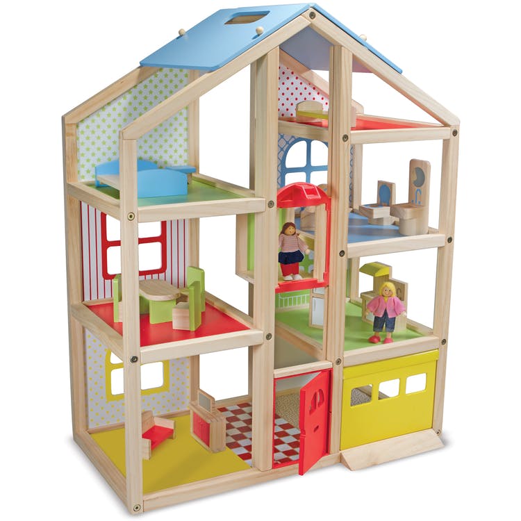 Melissa & Doug Dollhouse Sets - 19 Pieces 30" 3