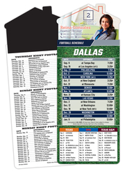 Magna-Card House Shape Magnet Football Schedules (3.5x9)