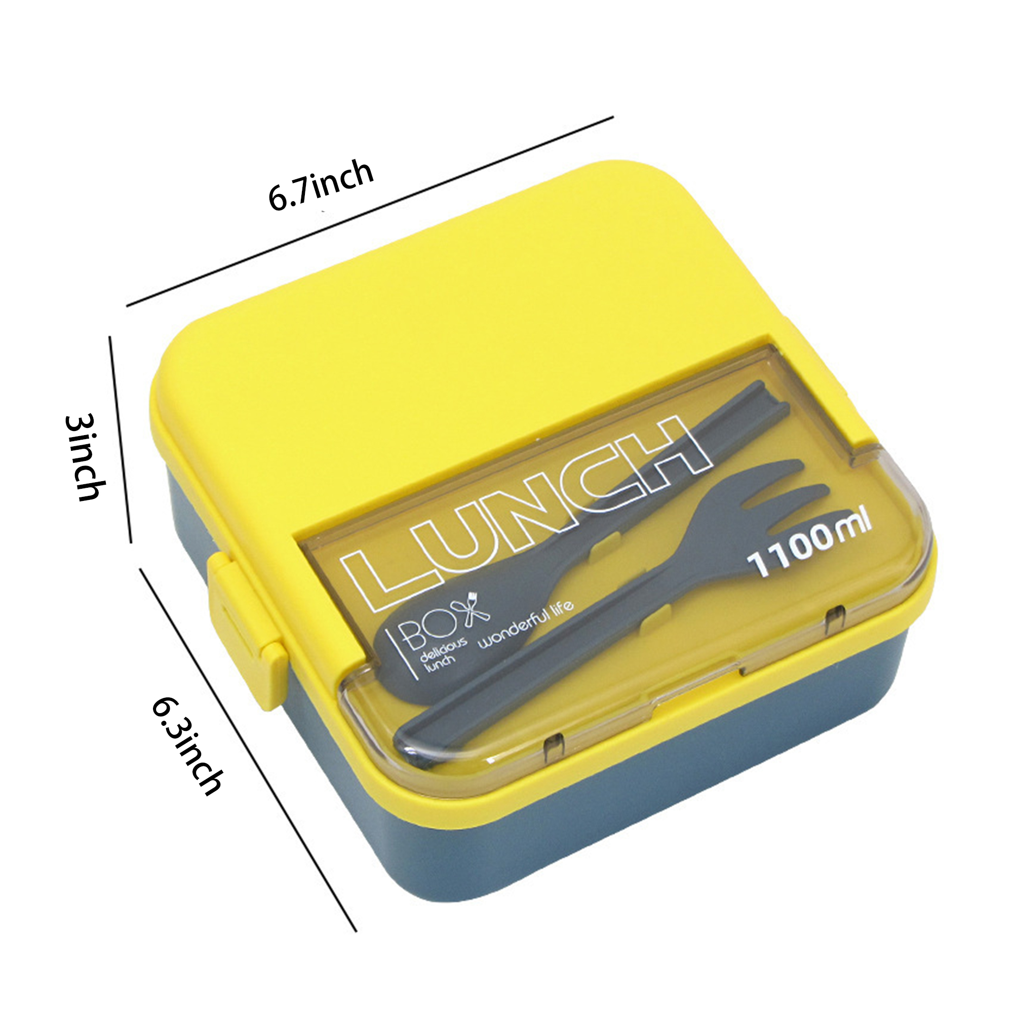 Plastic Lunch Box With Utensils 10