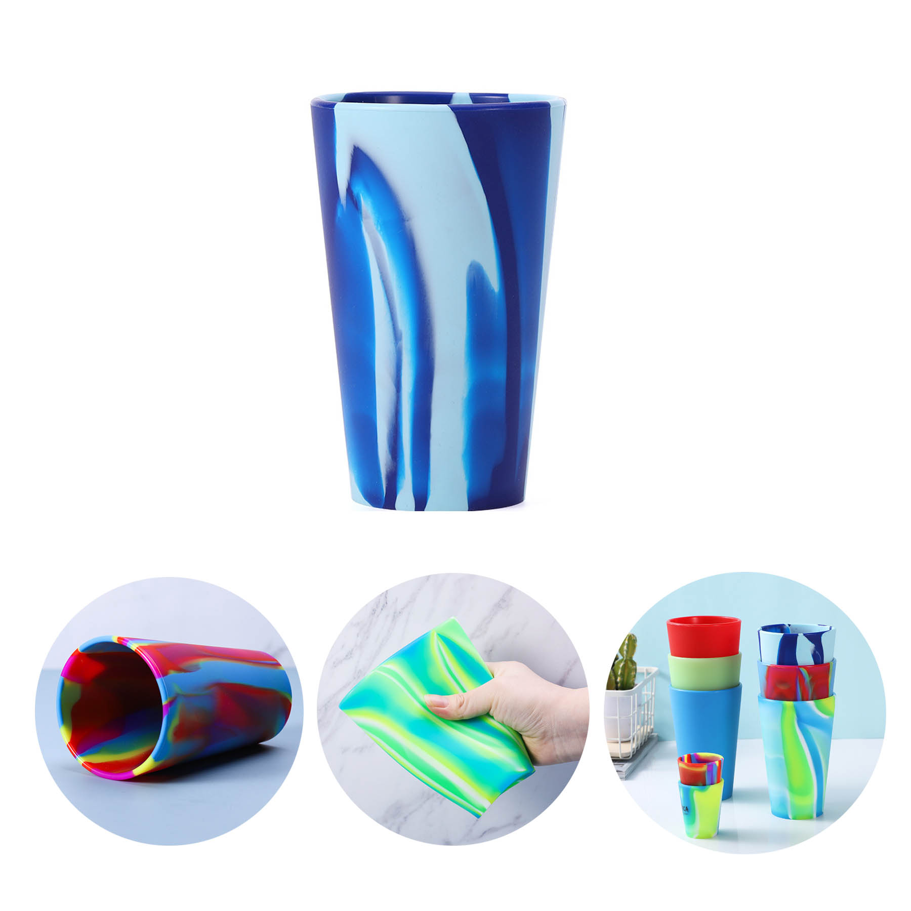 Tye Dye Silicone Pint Glass 16 oz