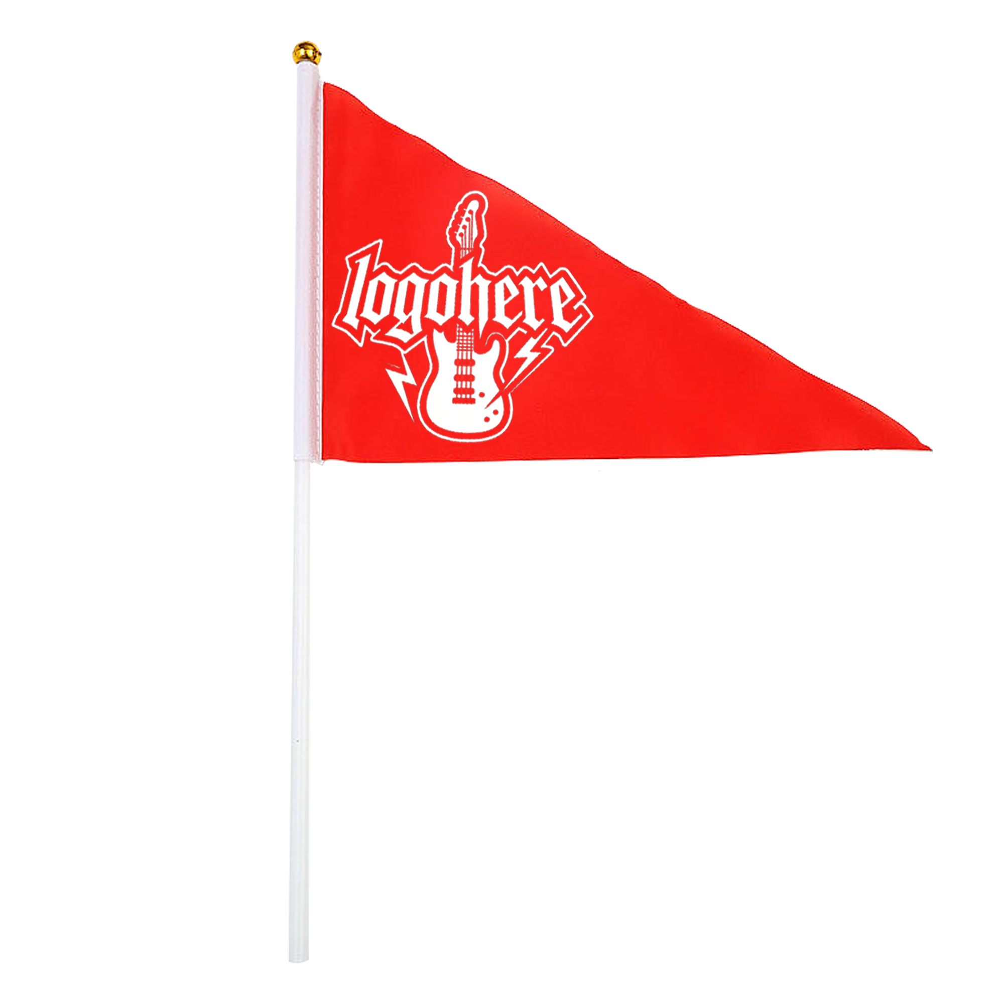 Personalized Triangle Flag with Plastic Sticks 8