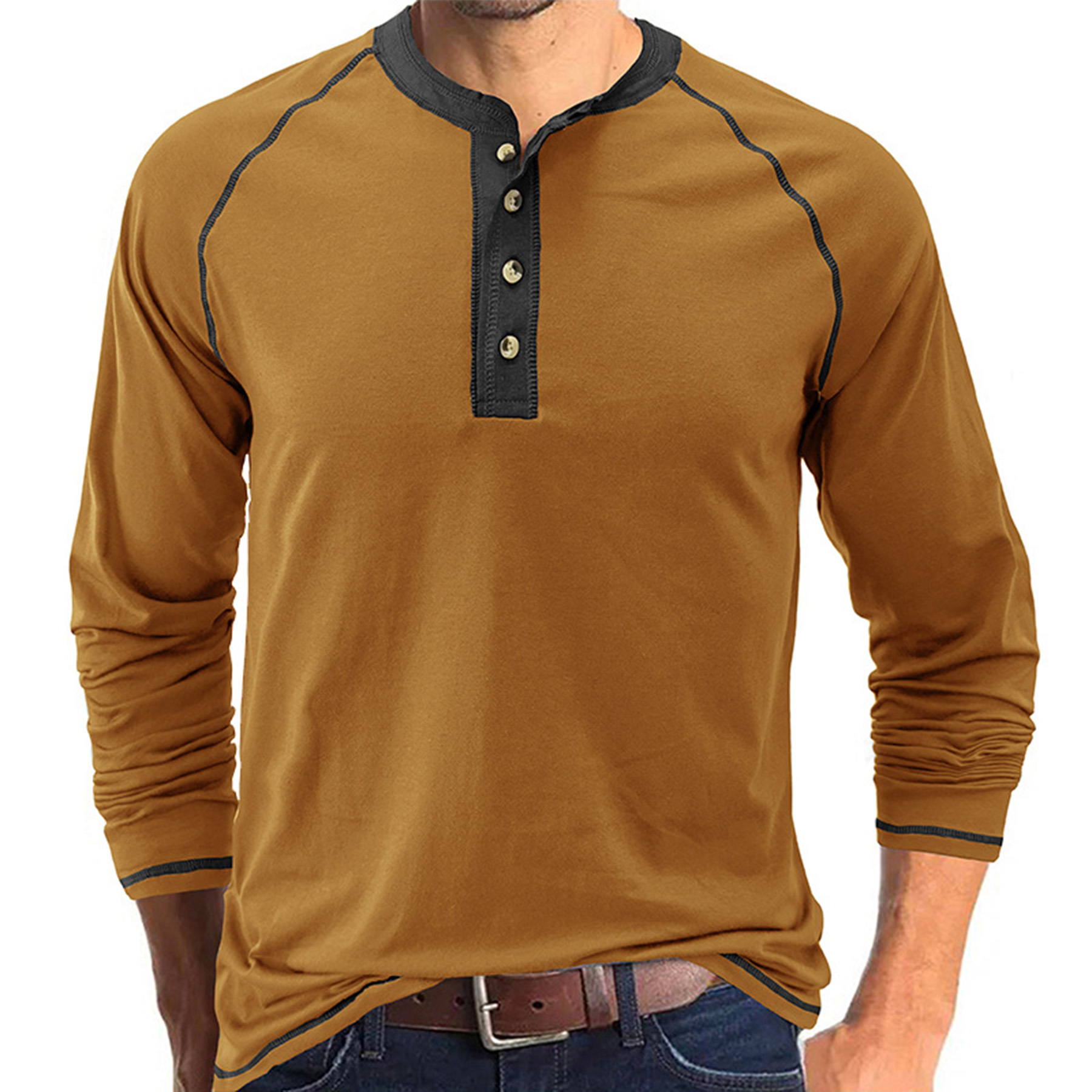 Outdoor Button Long Sleeved Bottoming Shirt 40