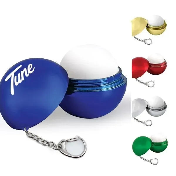 Metallic Lip Balm with Keychain