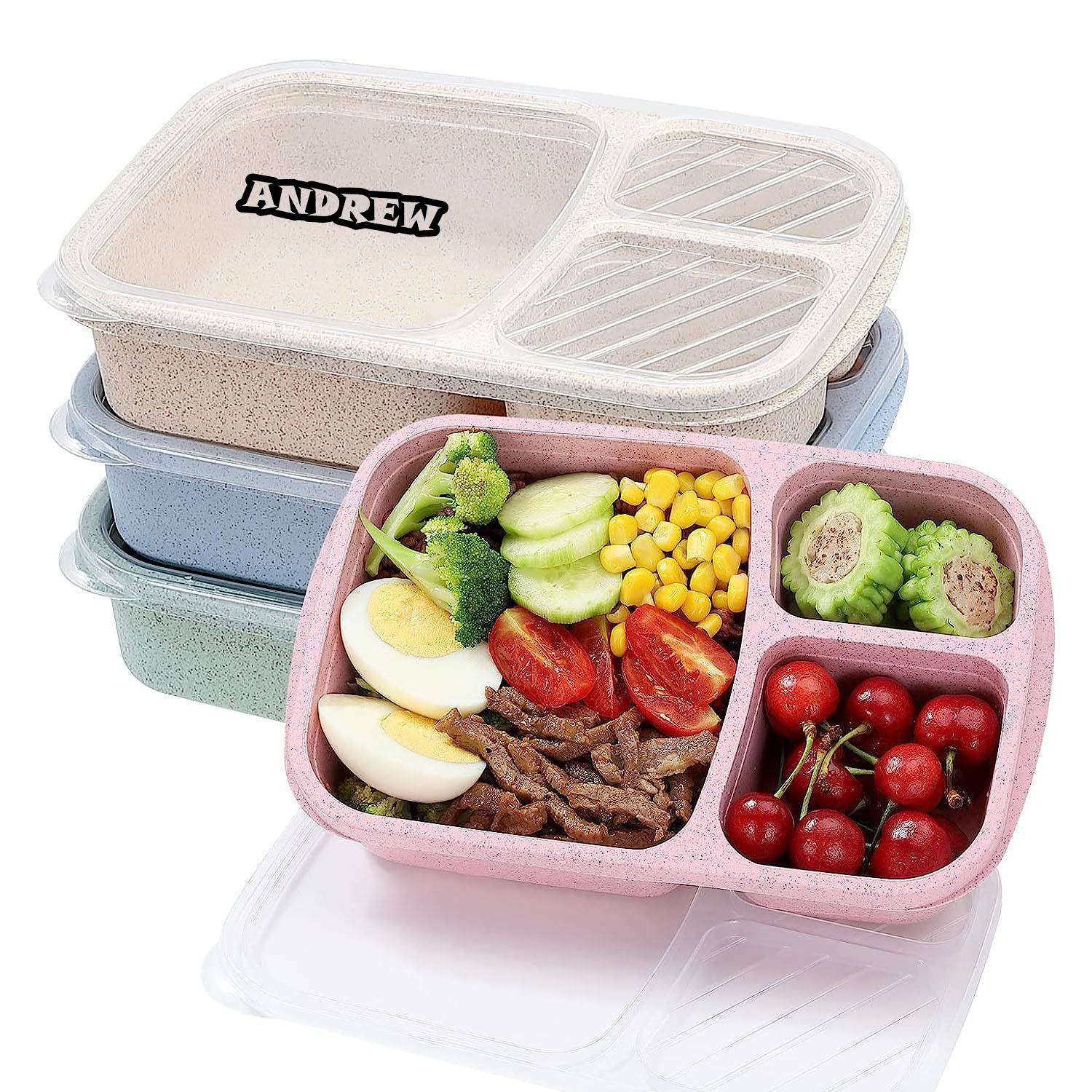Wheat Straw Compartment lunch Box