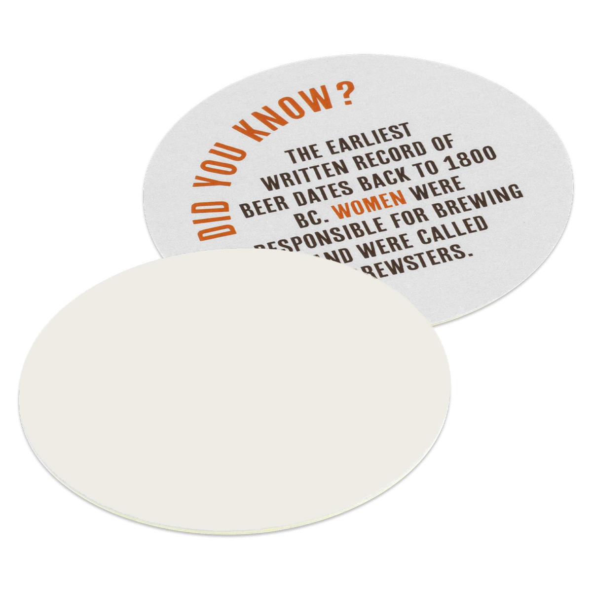 4" Pulpboard Circle Coaster (Full Color on 1 Side)