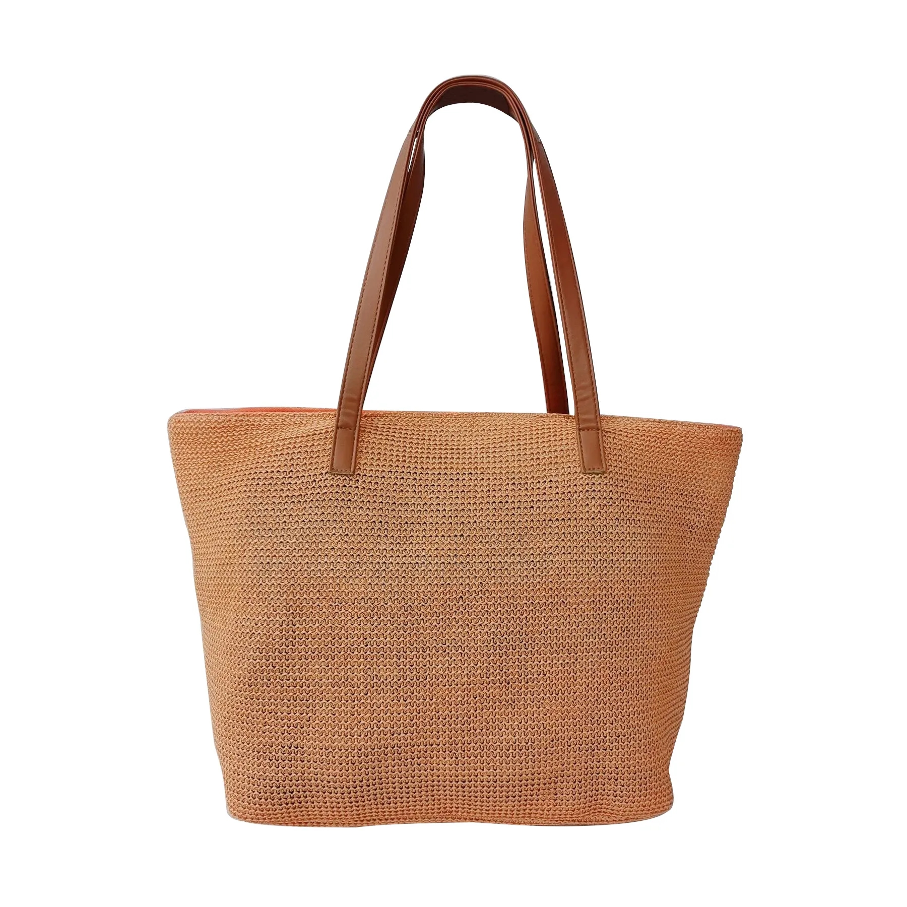 Large Women Straw Beach Bag, custom tote bag with logo imprint 10