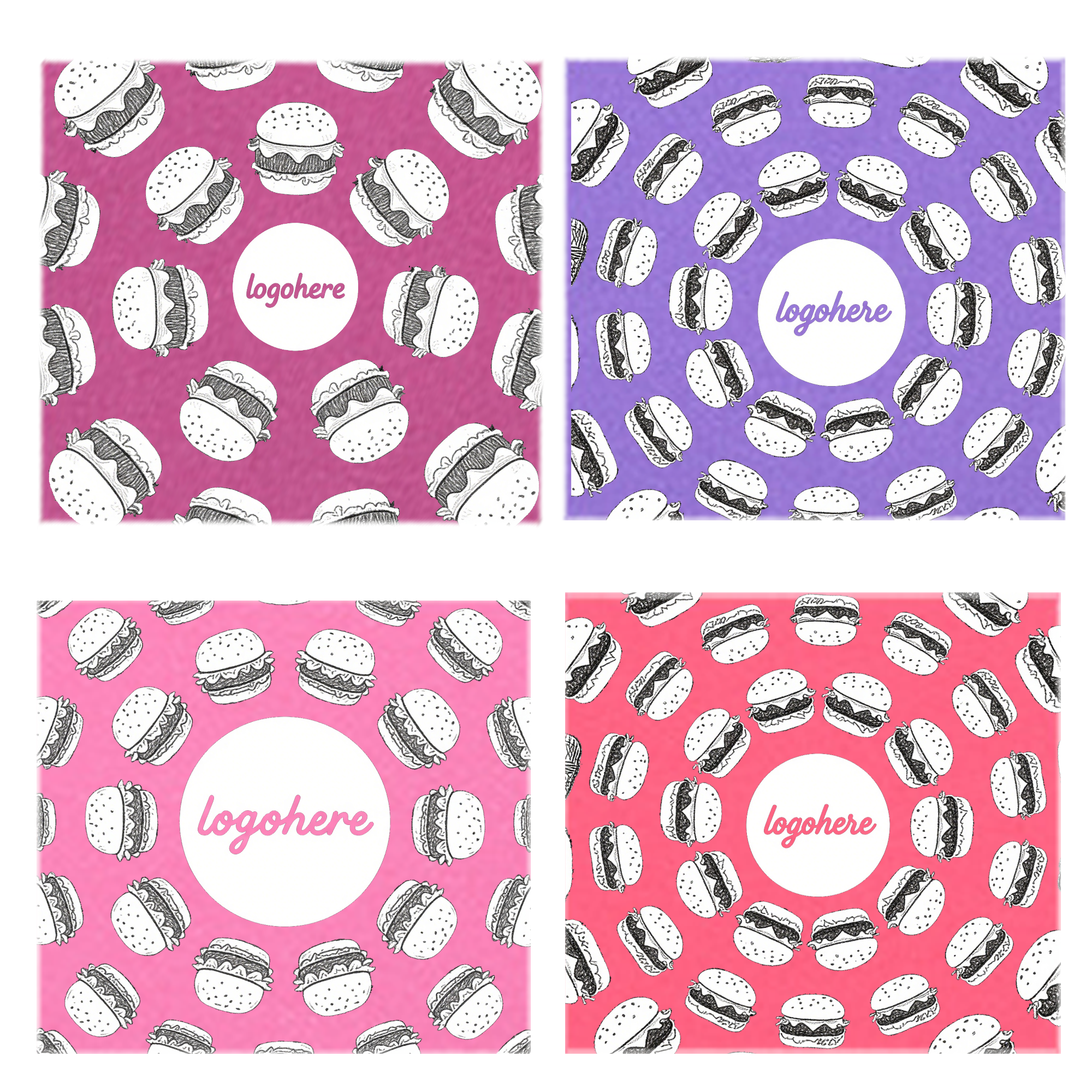 Colored Custom Printed Burger Paper 7