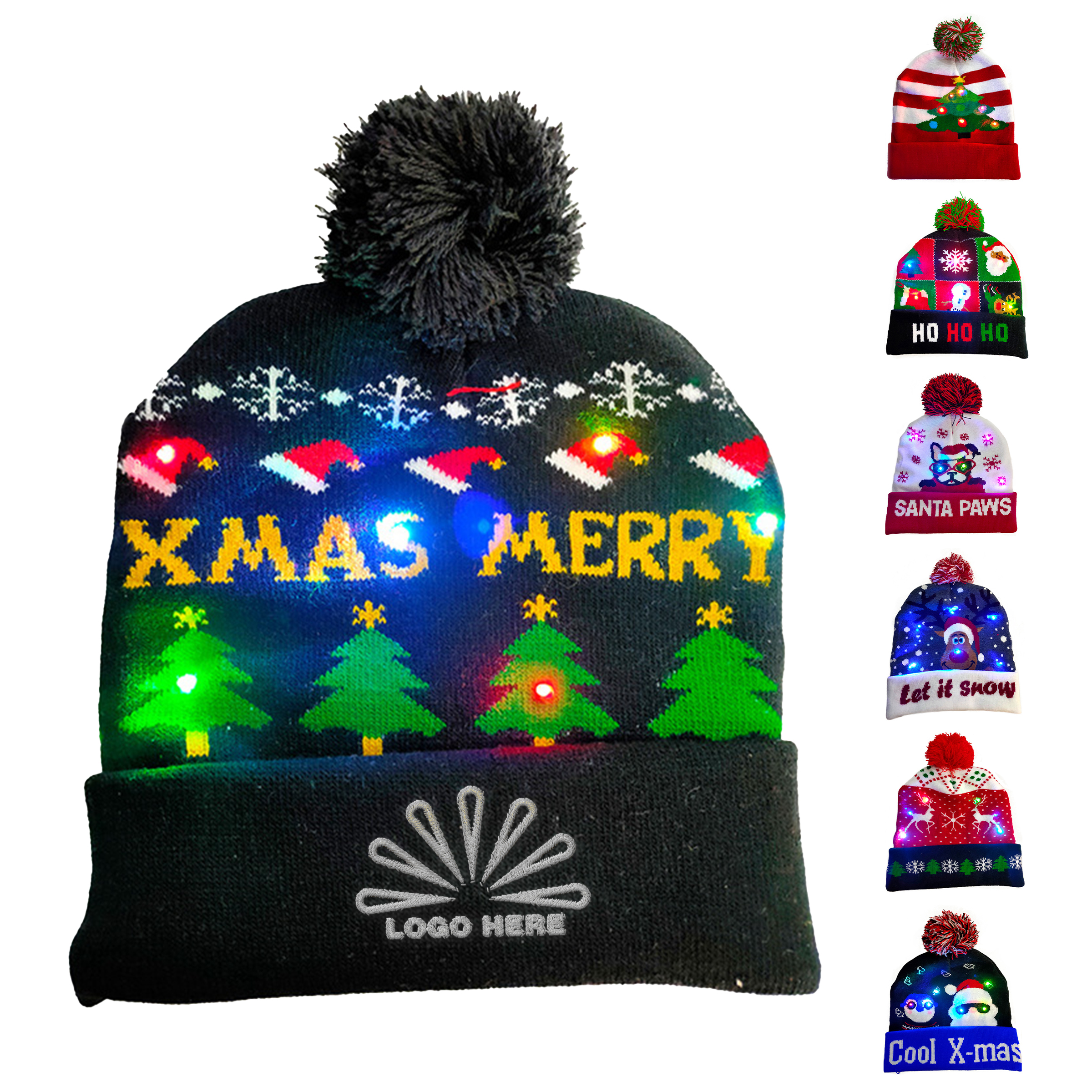 Cozy Christmas Woolen Hat with Logo 3