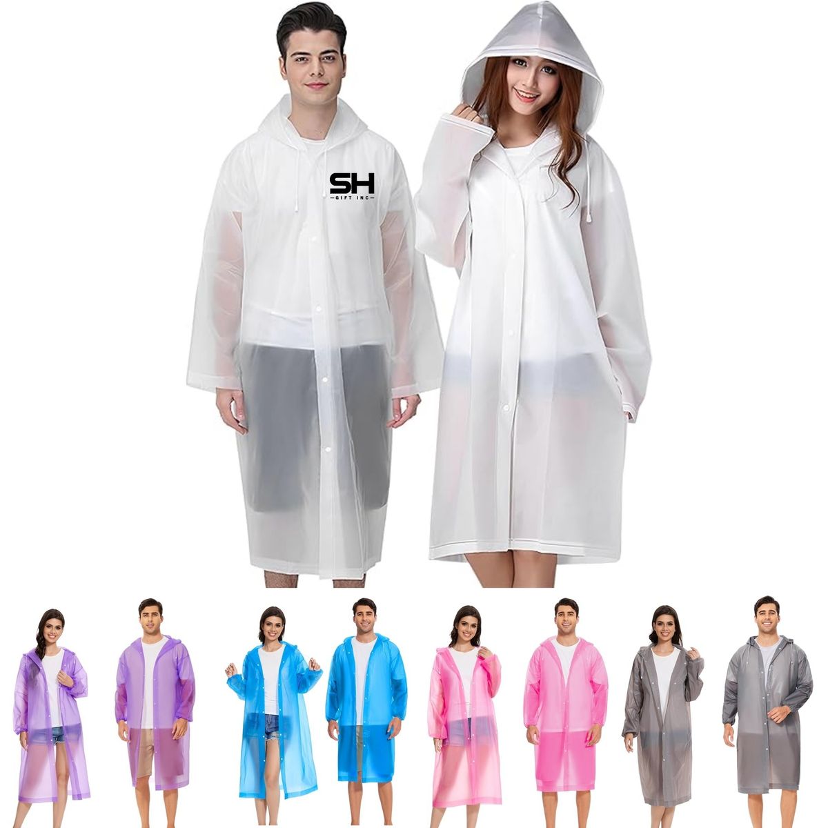 Rain Ponchos for Adults Reusable