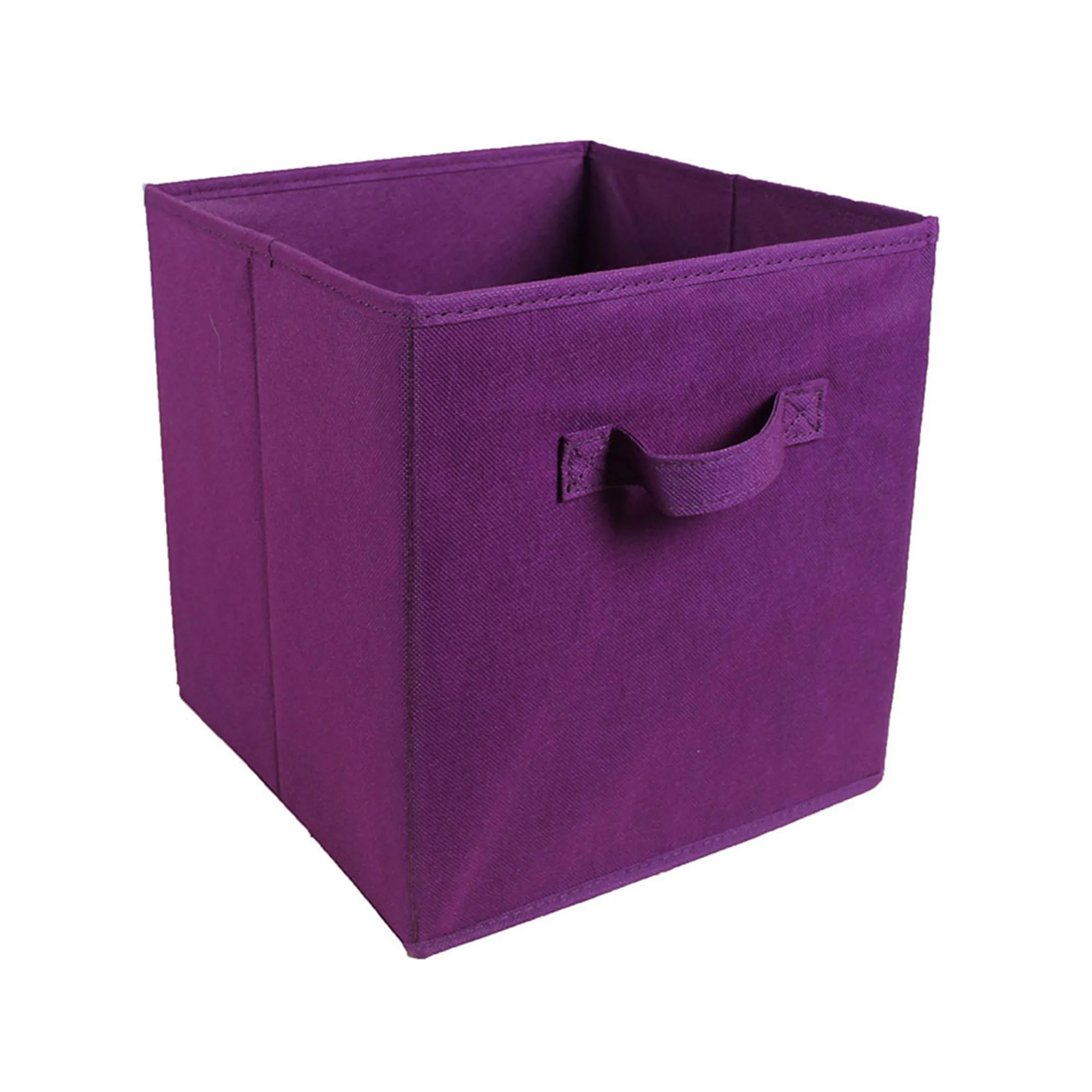 MOQ50 11" Square Non-Woven Folding Storage Box With Handle 40
