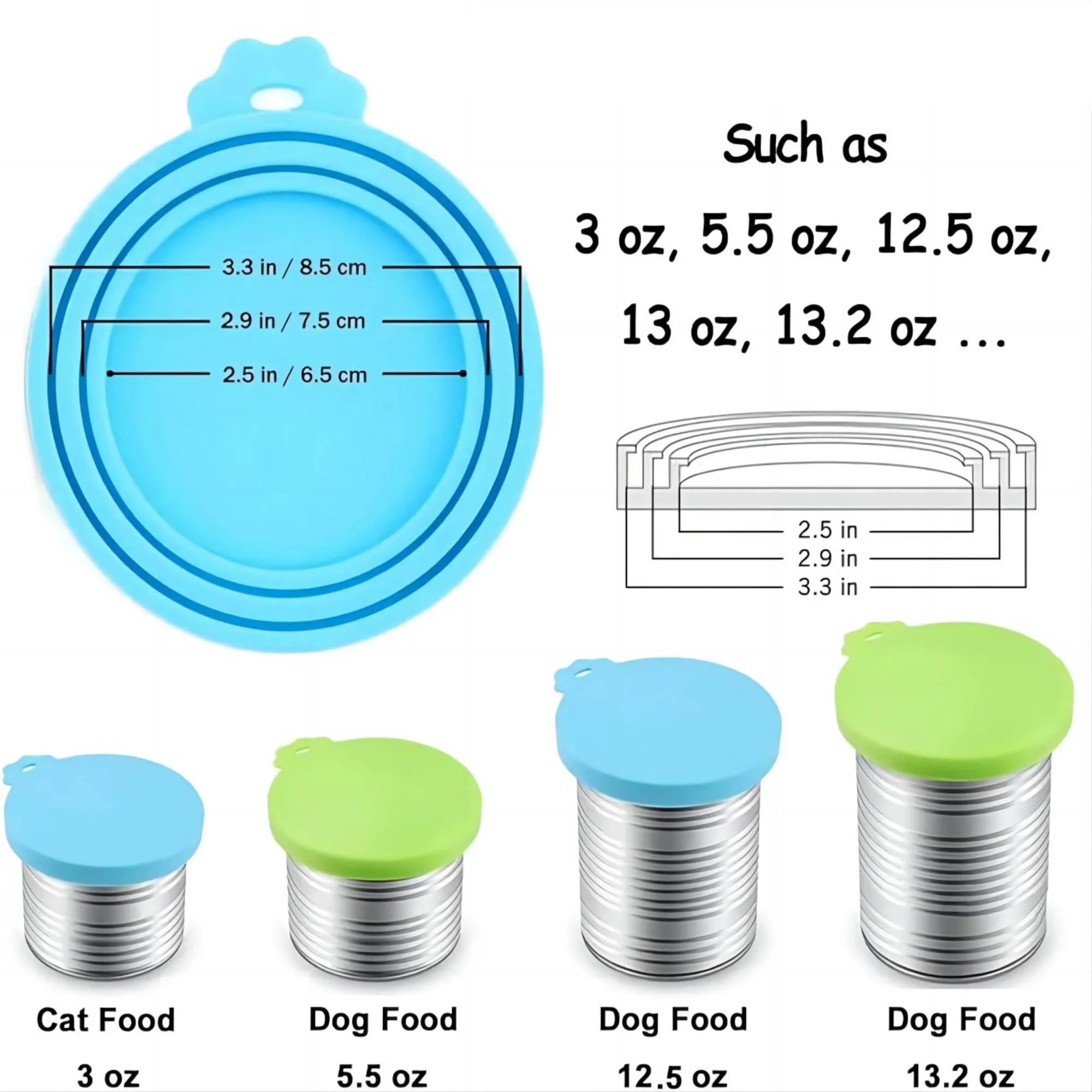 MOQ 50 Reusable Silicone Cover Pet Food Can Lid 13